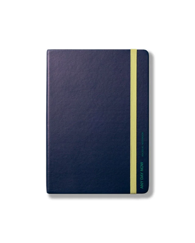A5 Ruled Notebook - Navy - Image 4
