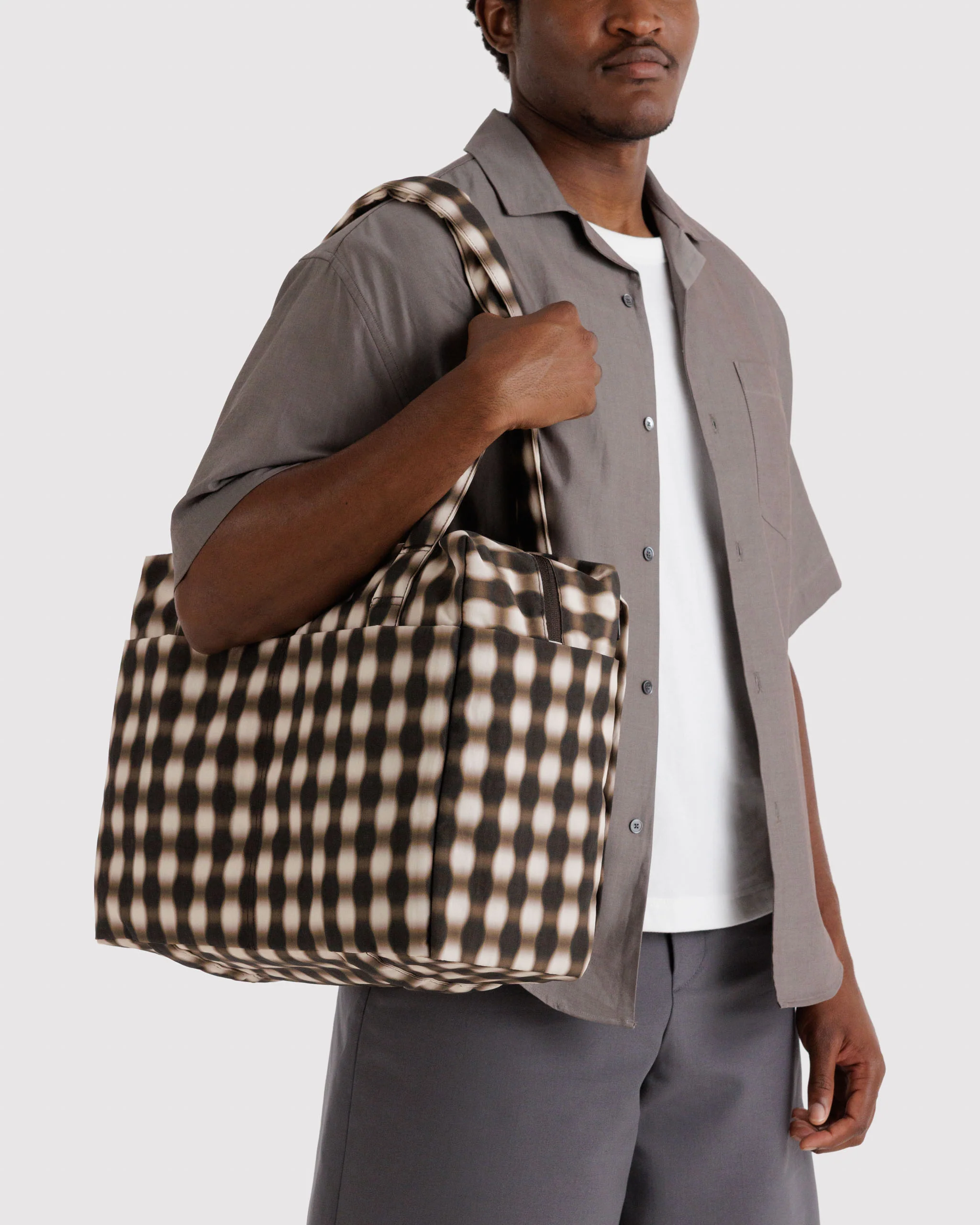 Cloud Carry-On Bags - Blurred Brown Gingham - Image 2