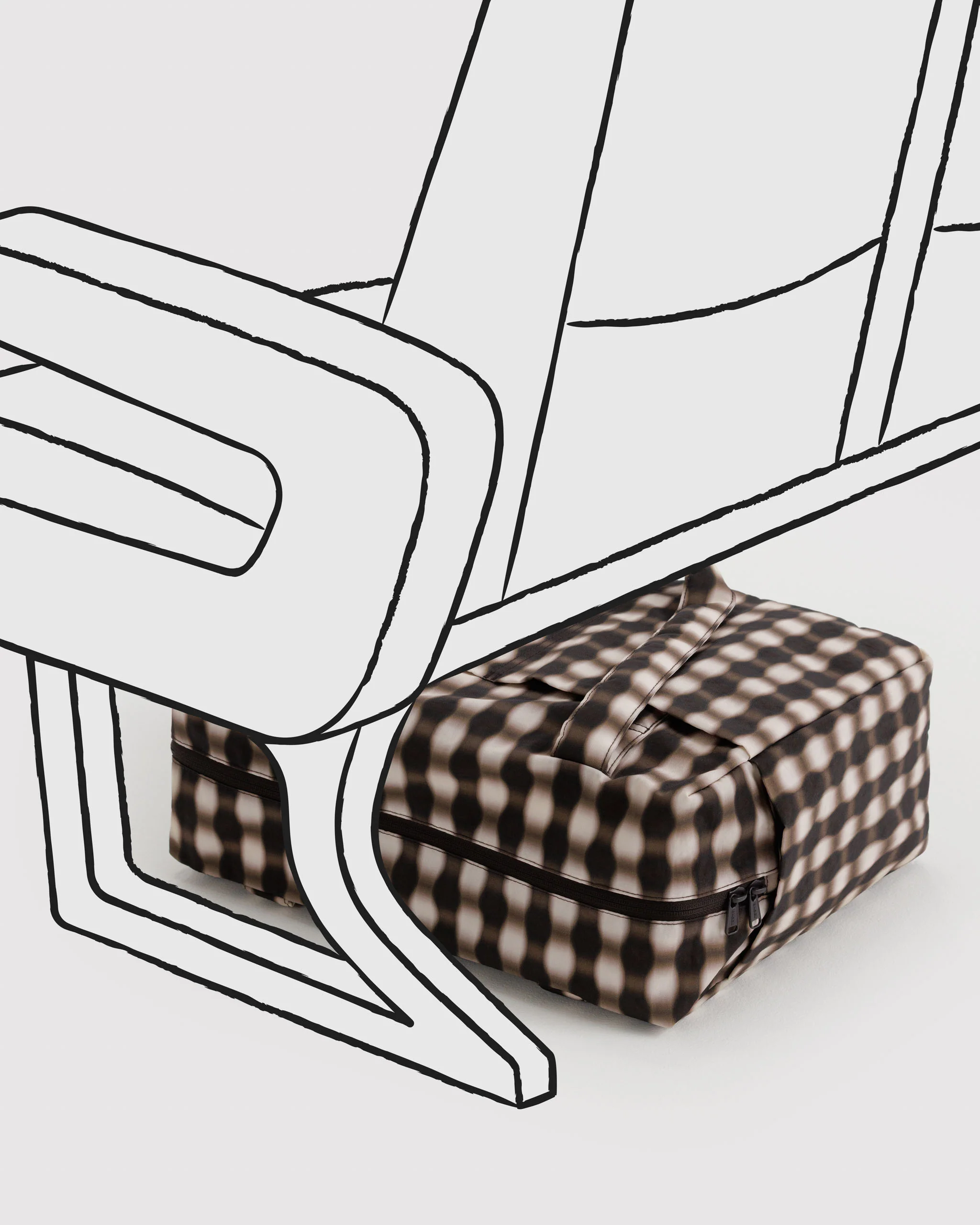 Cloud Carry-On Bags - Blurred Brown Gingham - Image 5