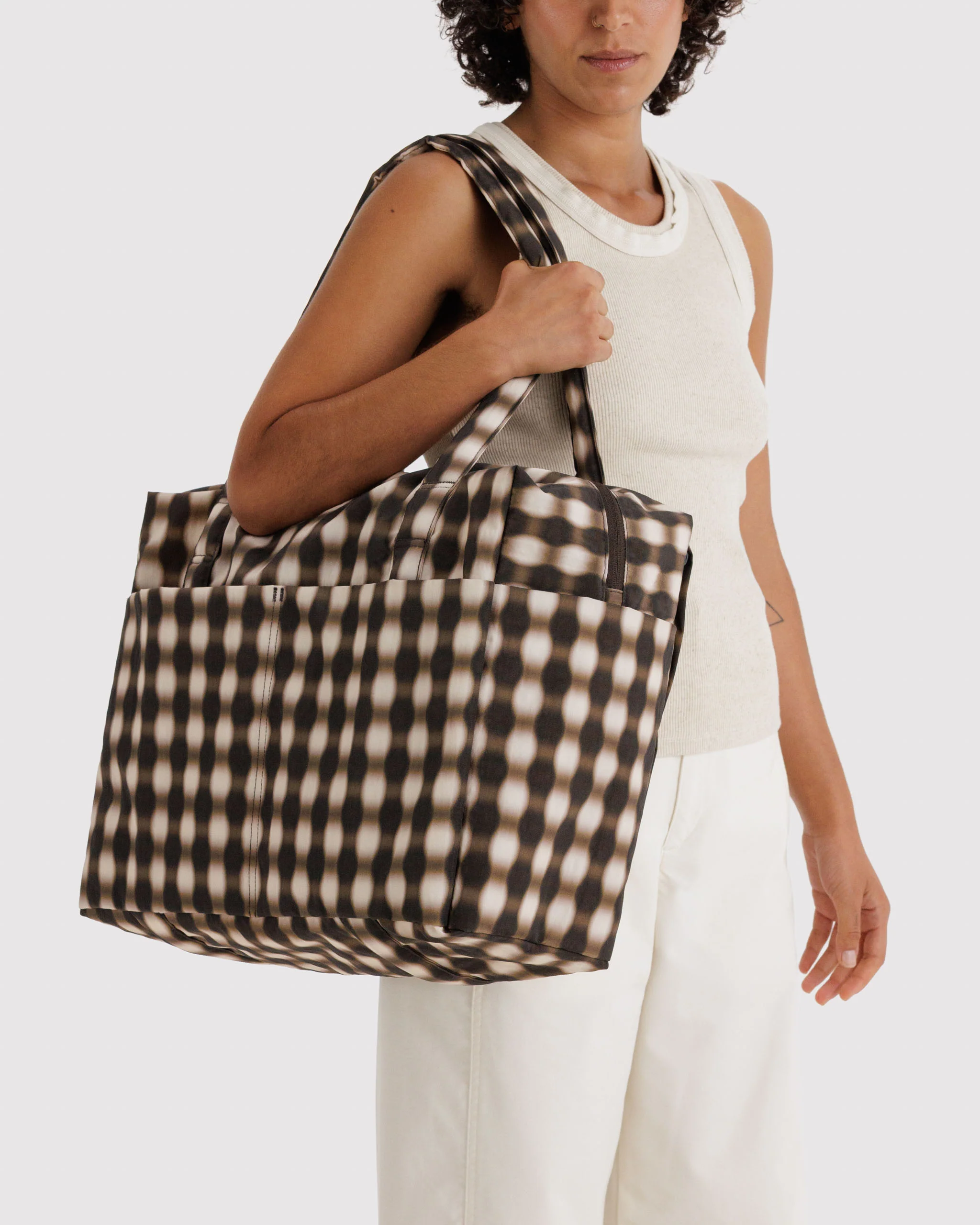 Cloud Carry-On Bags - Blurred Brown Gingham - Image 7