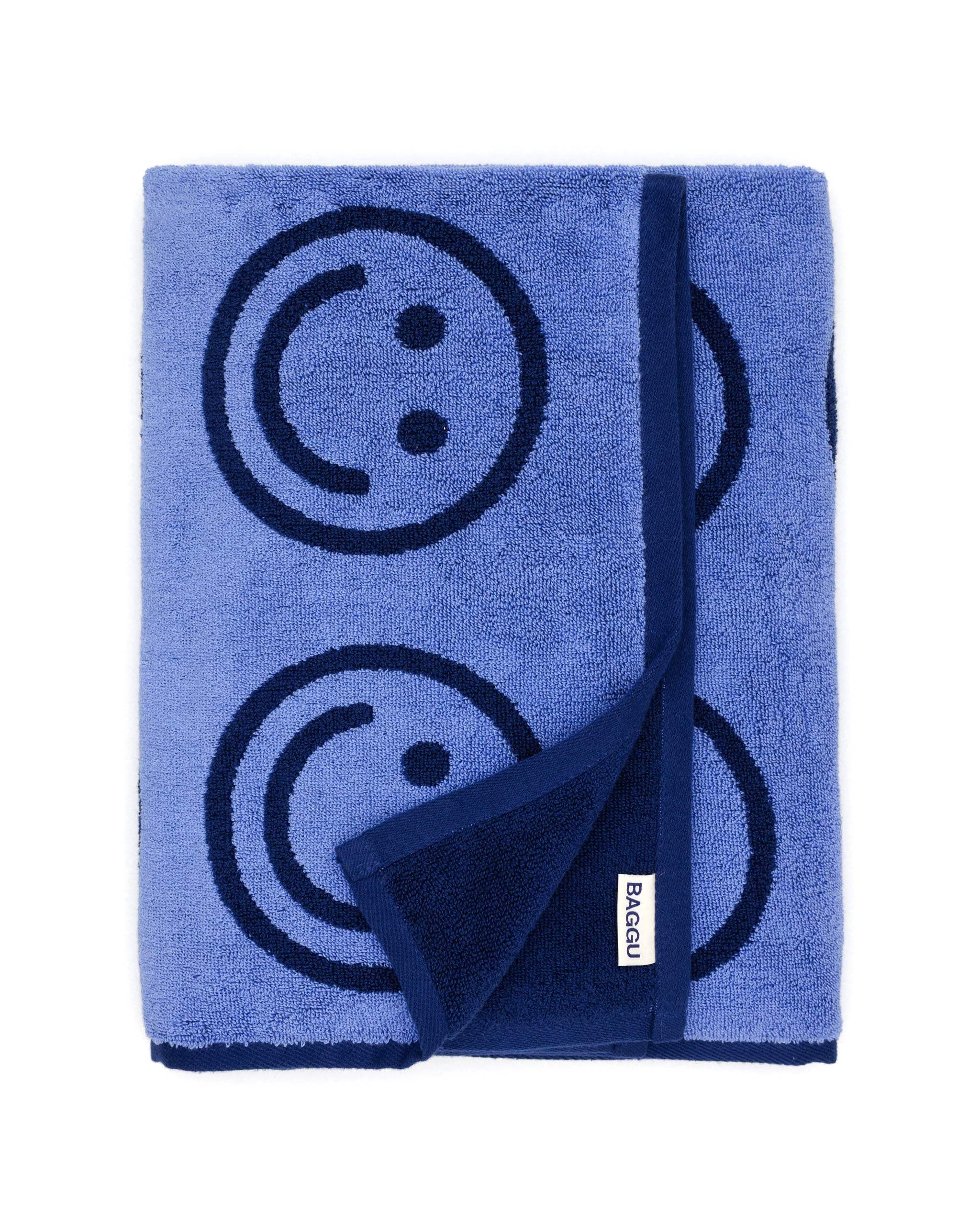 Happy Bath Towel - Blue
