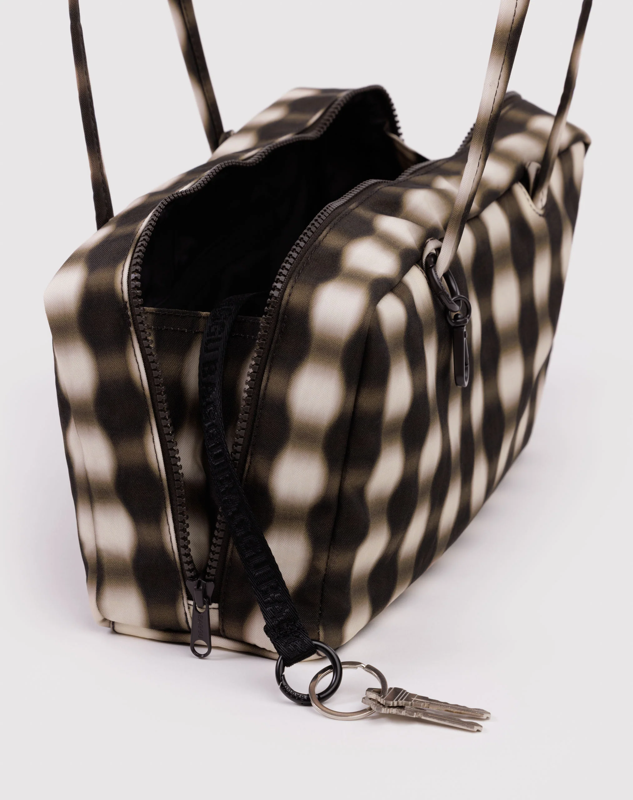 Nylon Bowler Bags - Blurred Brown Gingham - Image 4