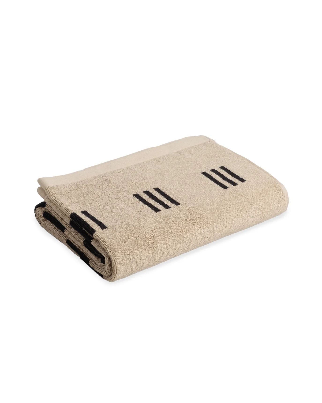 Claremont Bath Towel - Sand & Noir