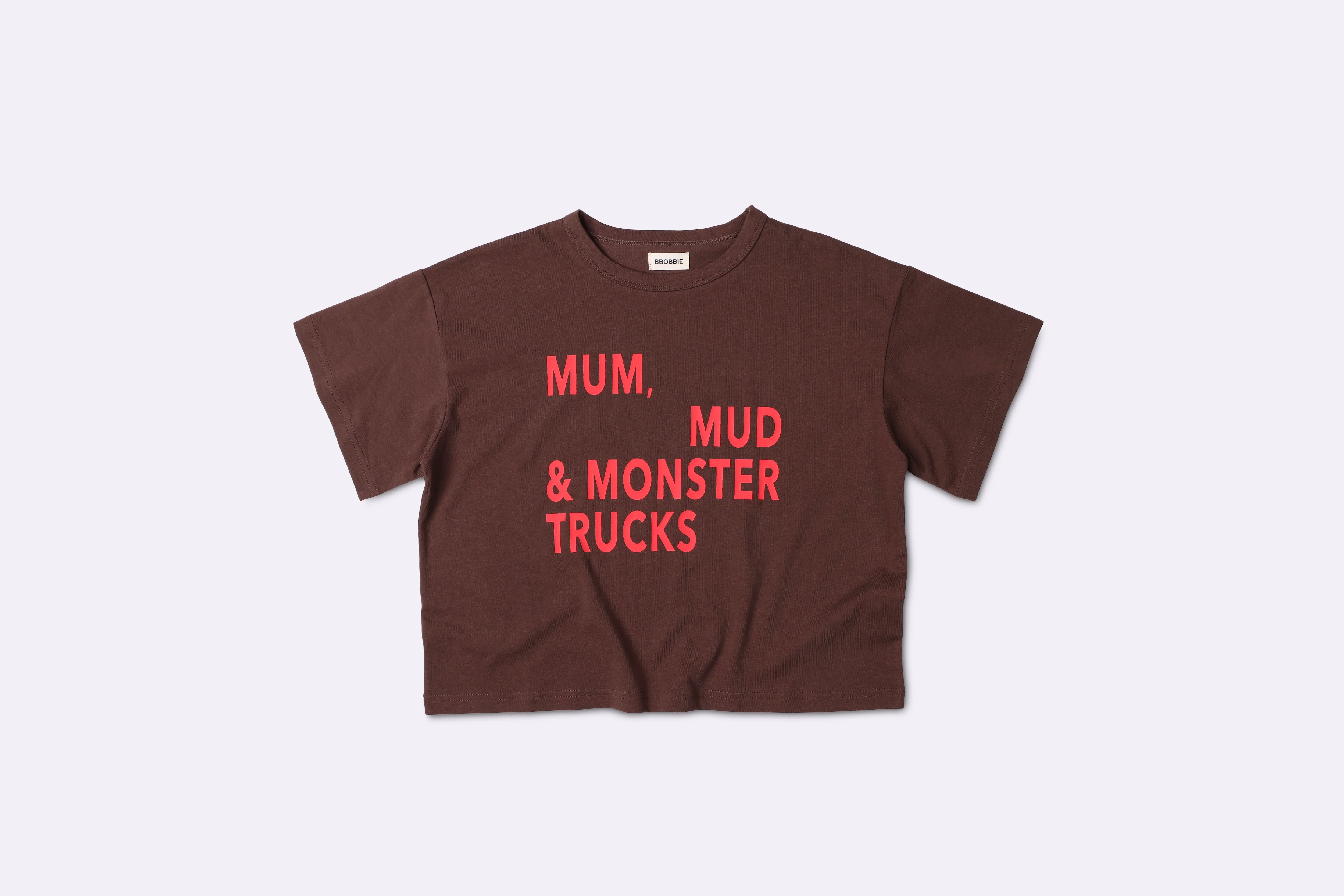 Mum, Mud & Monster Trucks Tee - Brown - Image 5