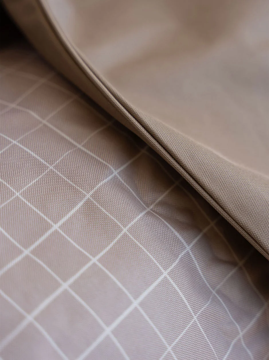 Bean Bag Cover - Taupe Grid - Image 5