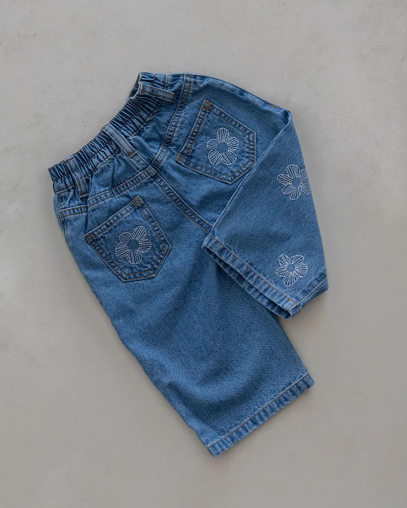 Denim Flower Jeans - Image 7