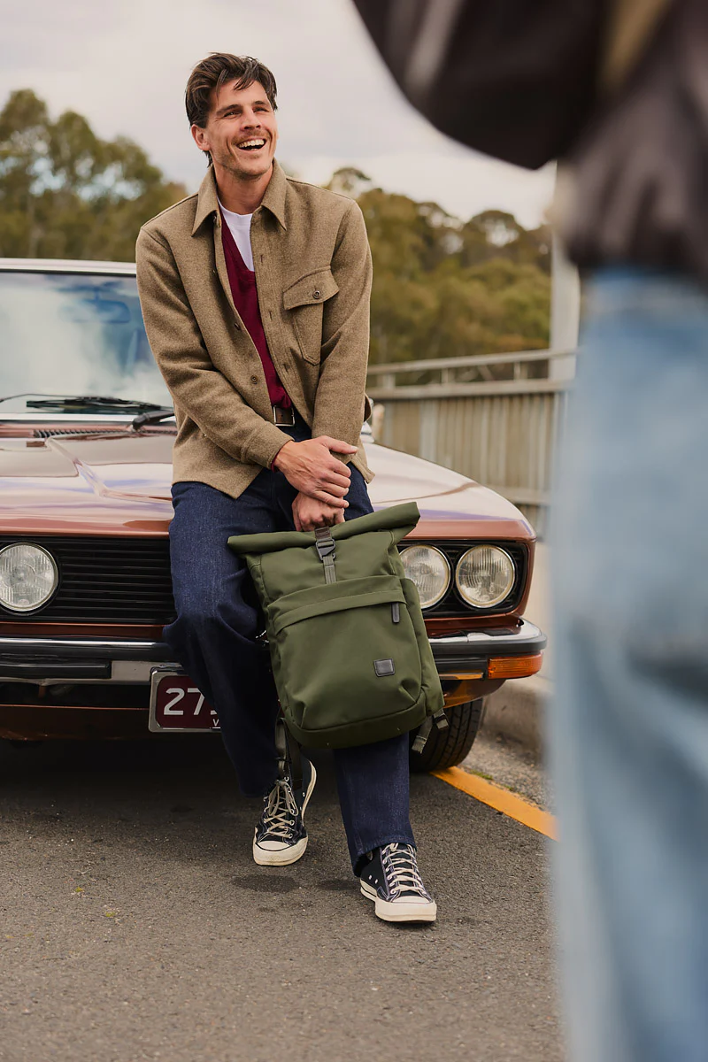 Classic Rolltop Backpack - Olive - Image 3