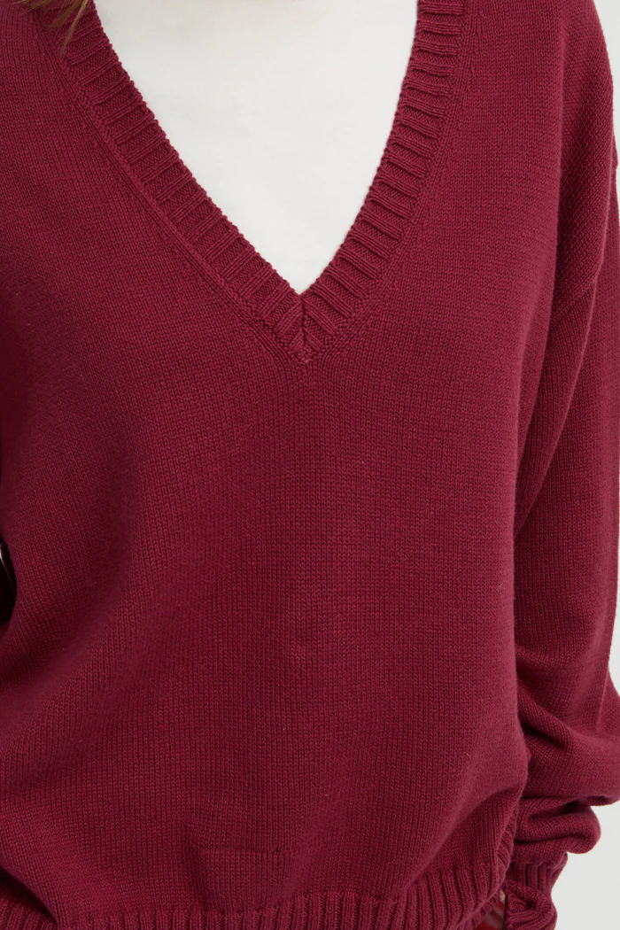 Elowen Sweater - Burgundy - Image 5