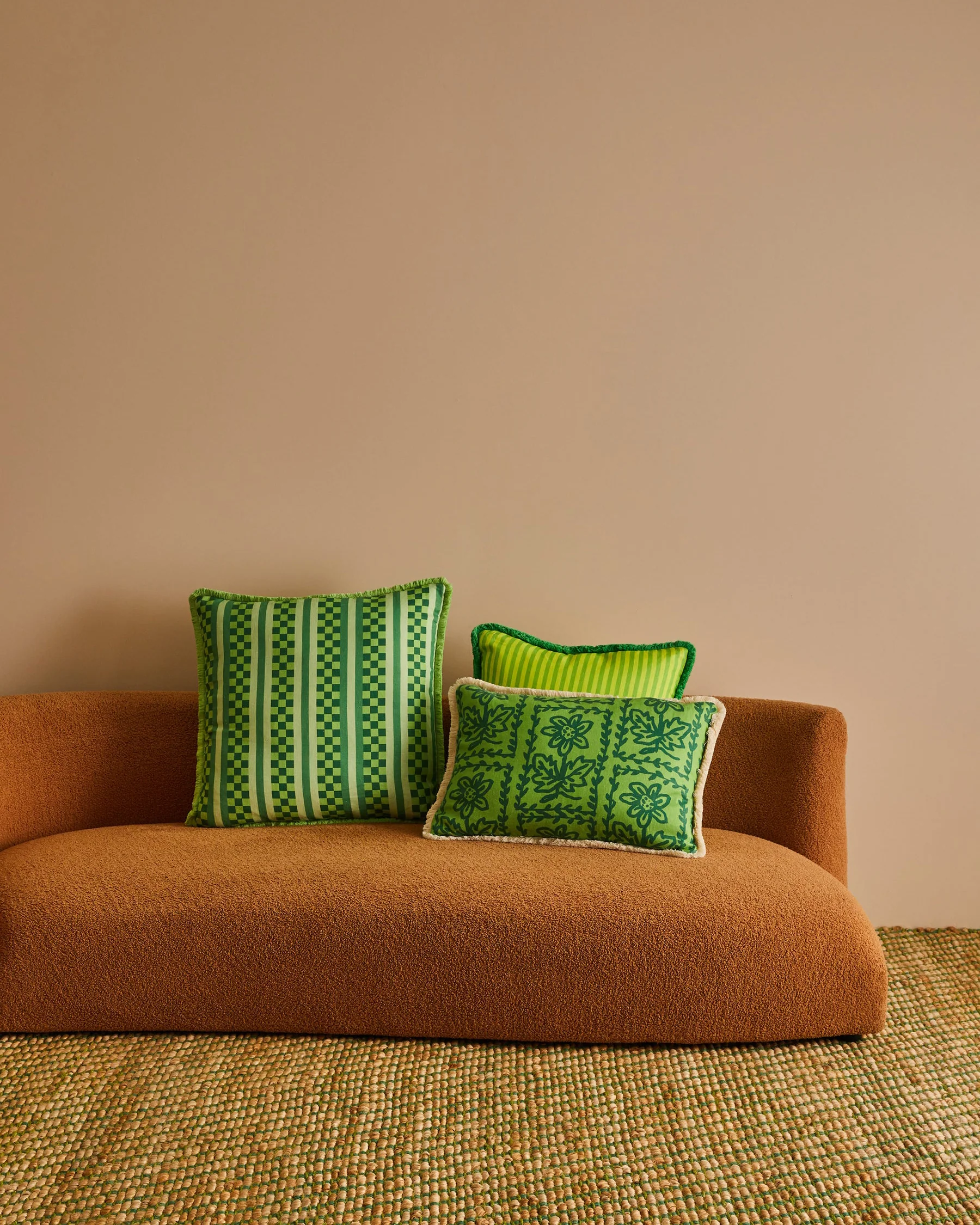 Marco Tile Cushion Cover - Green - Image 4