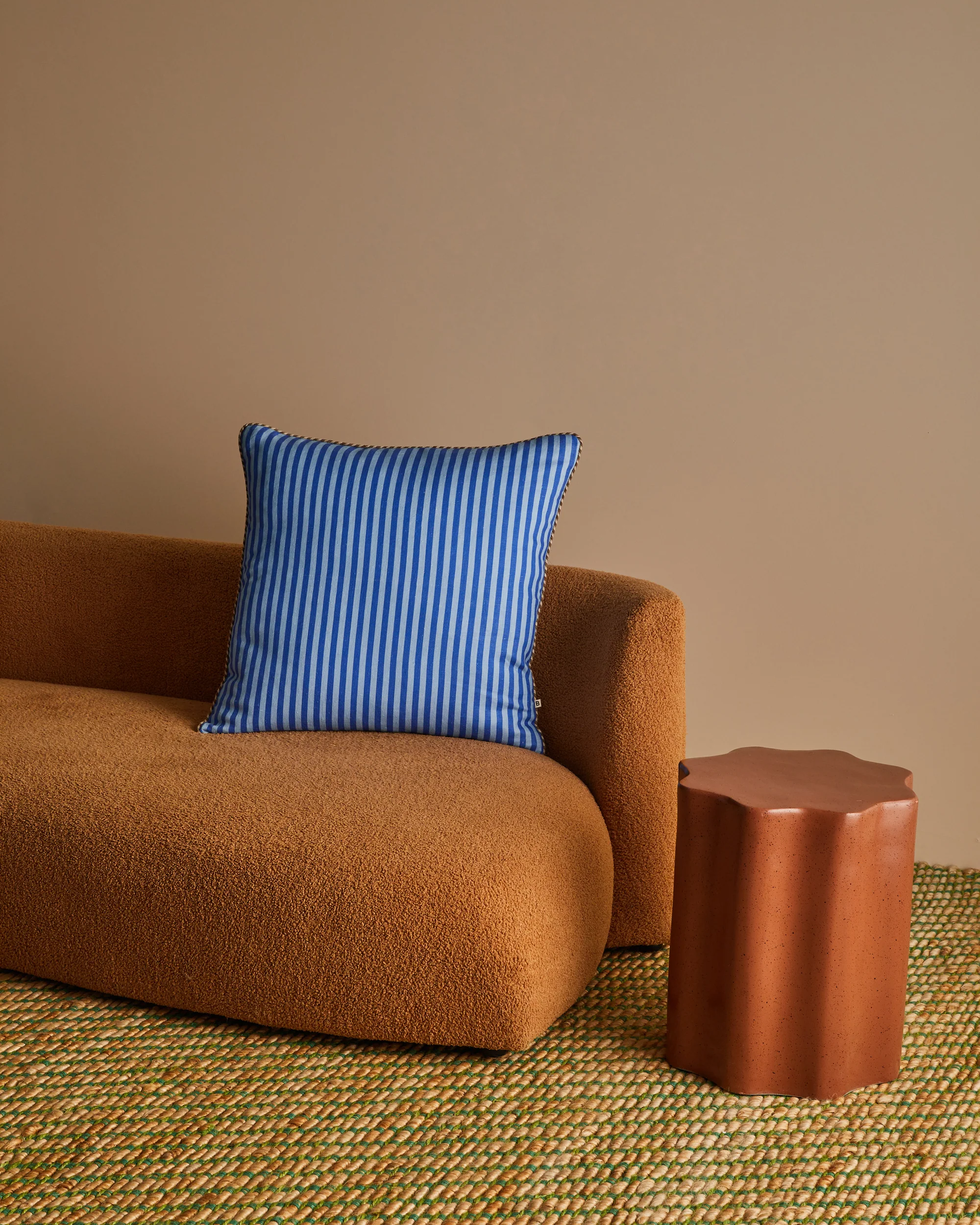 Stripe Cushion Cover - Blue - Image 2