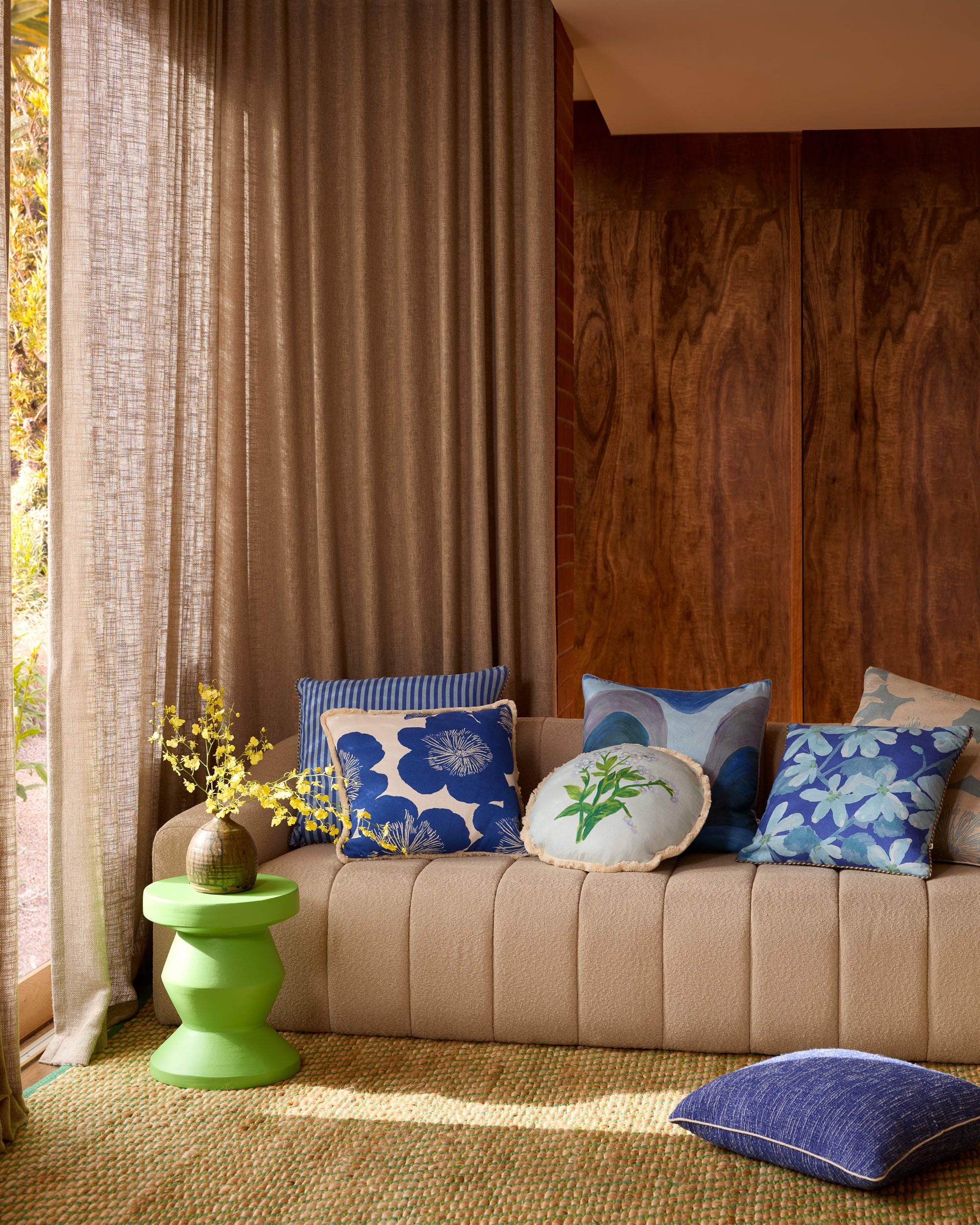 Stripe Cushion Cover - Blue - Image 3