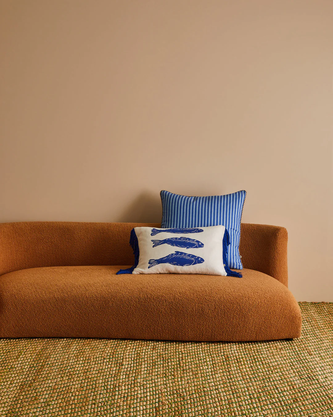 Stripe Cushion Cover - Blue - Image 4