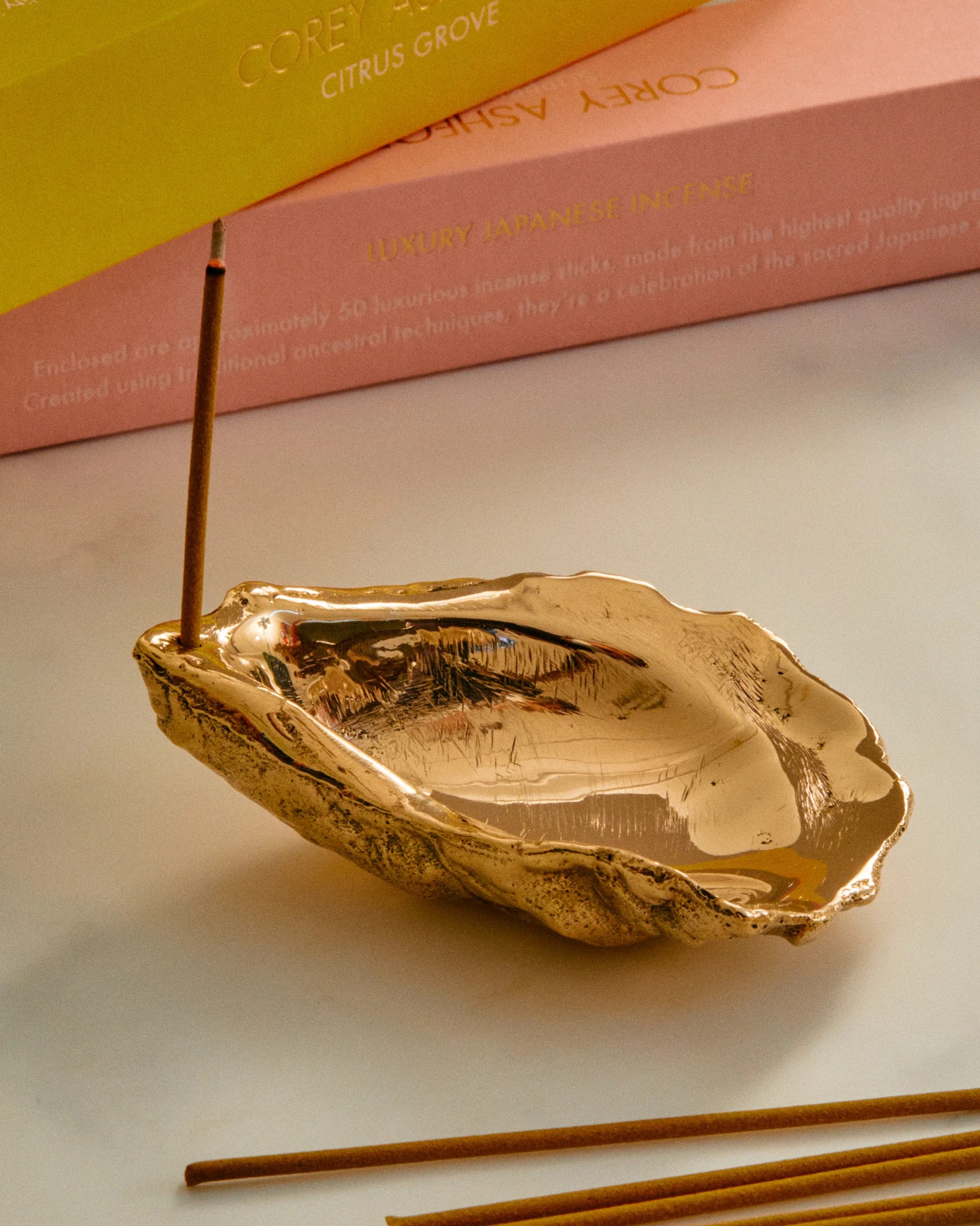 Brass Oyster Incense Holder - Image 3