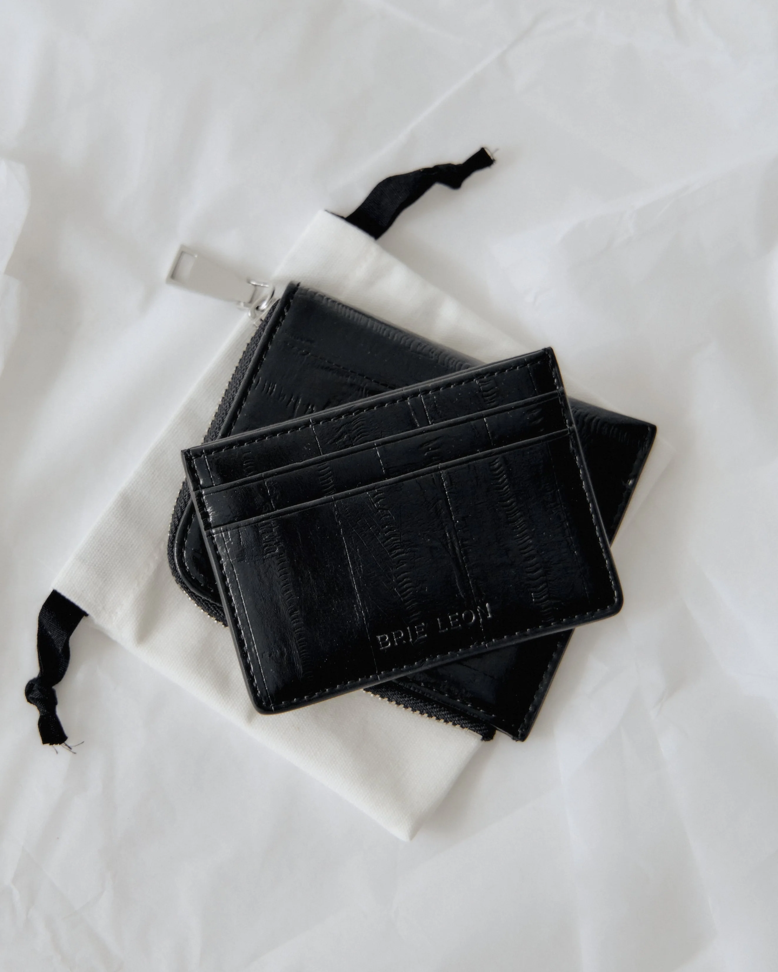 Adie Leather Card Sleeve - Ink - Image 2