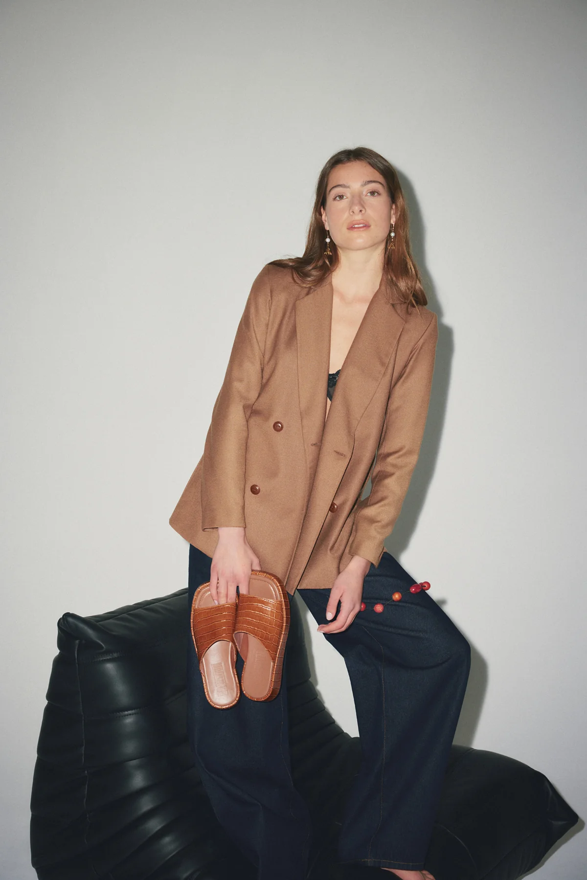 Josephine Mule - Tan Croc - Image 3