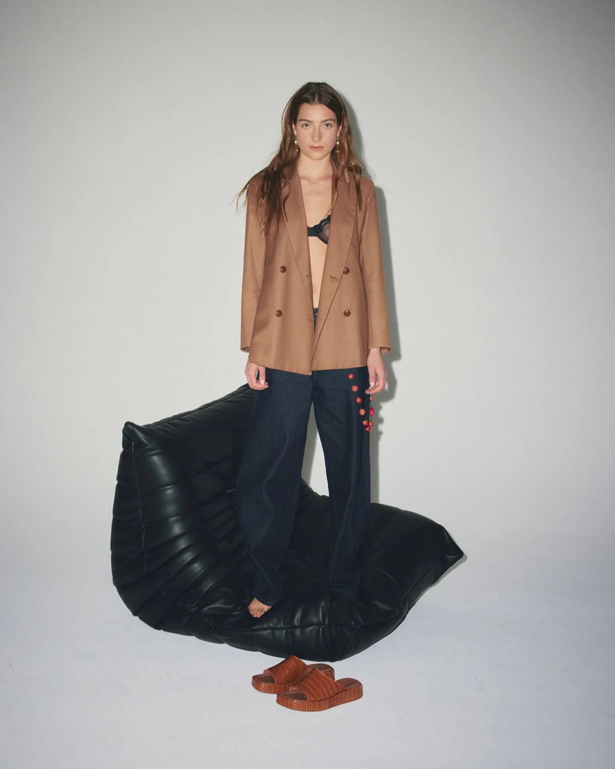 Josephine Mule - Tan Croc - Image 4