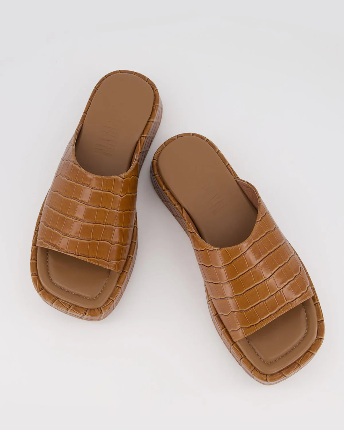 Josephine Mule - Tan Croc - Image 9