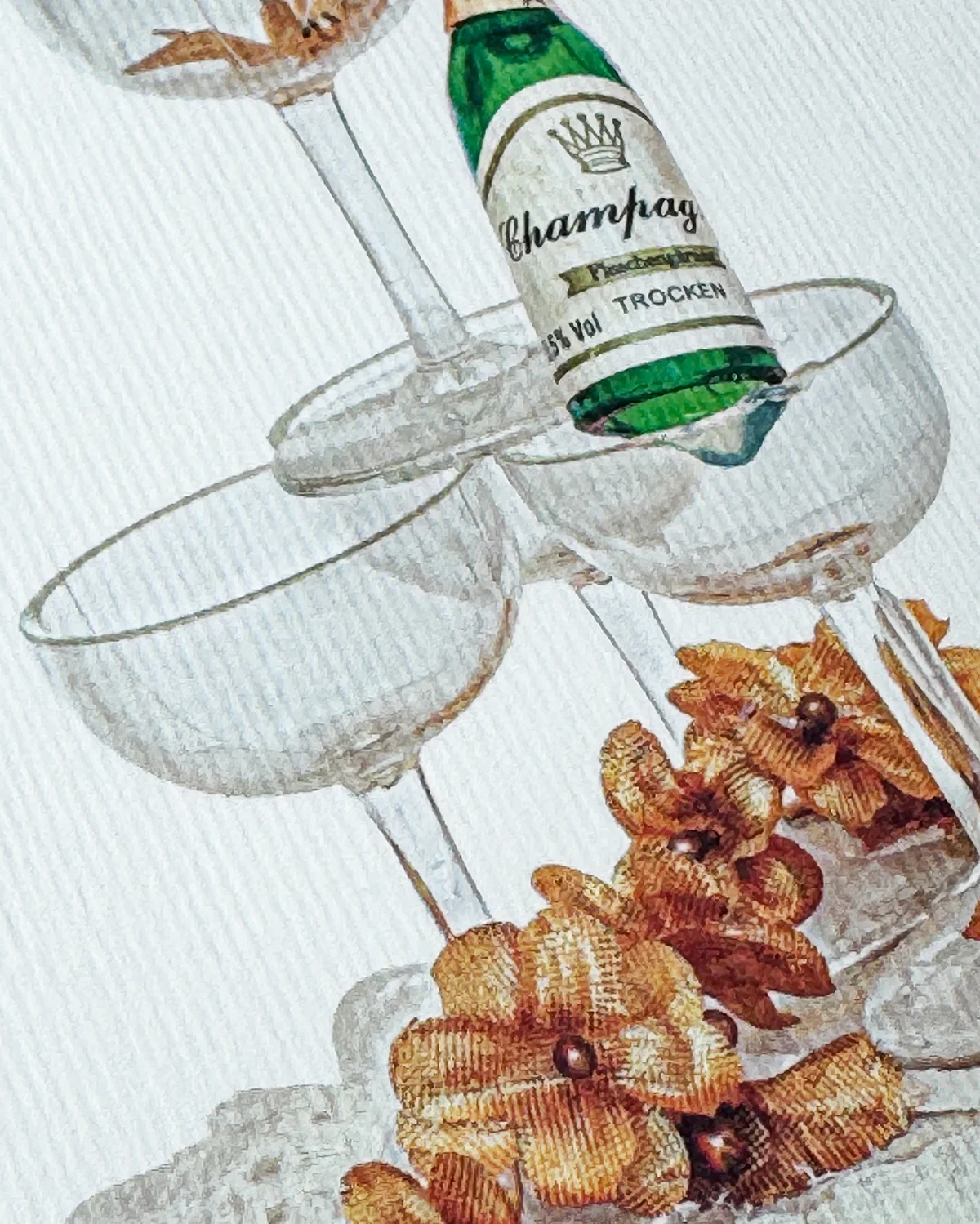 Card - Champagne Cake Topper - Image 2