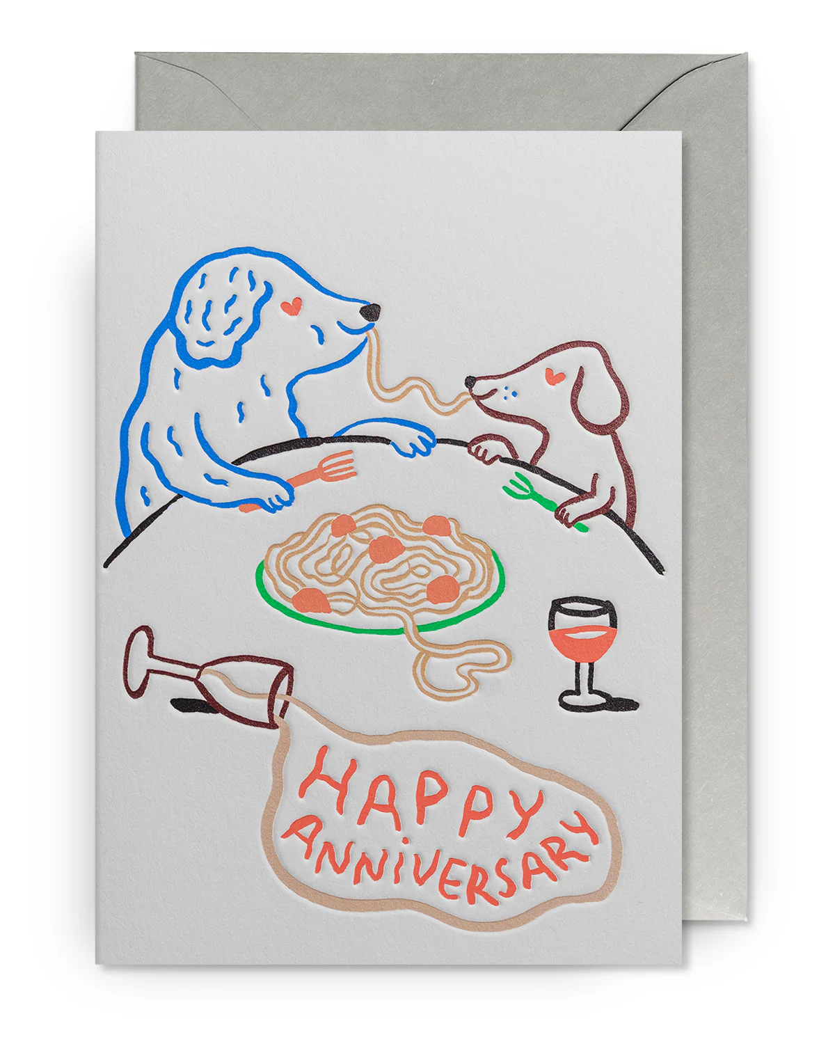 Card - Dog Spaghetti Anniversary