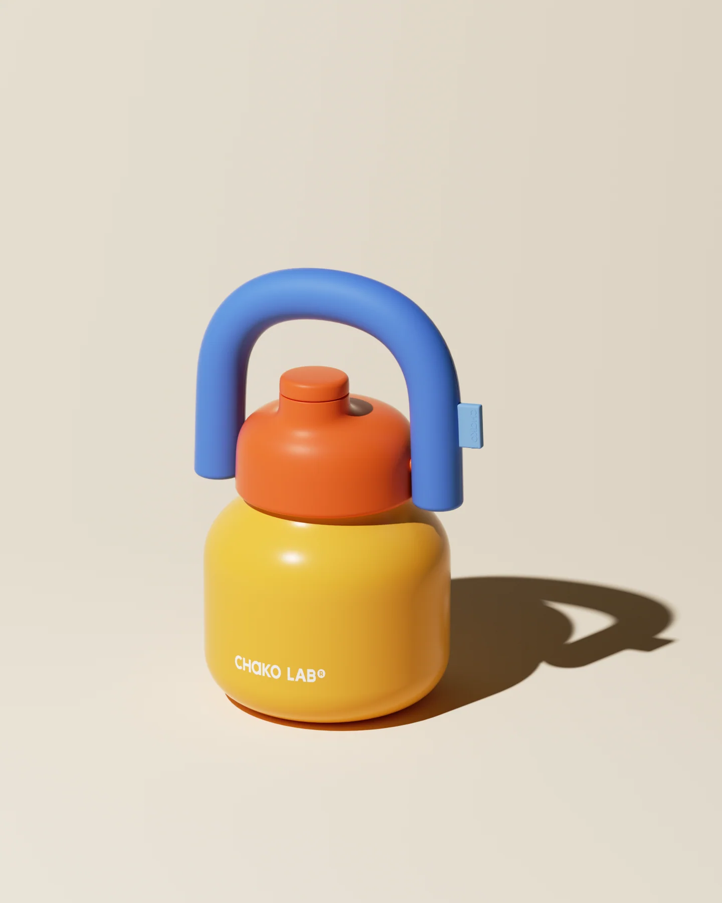 Linlin Stainless Water Bottle - Yellow & Blue - Image 3