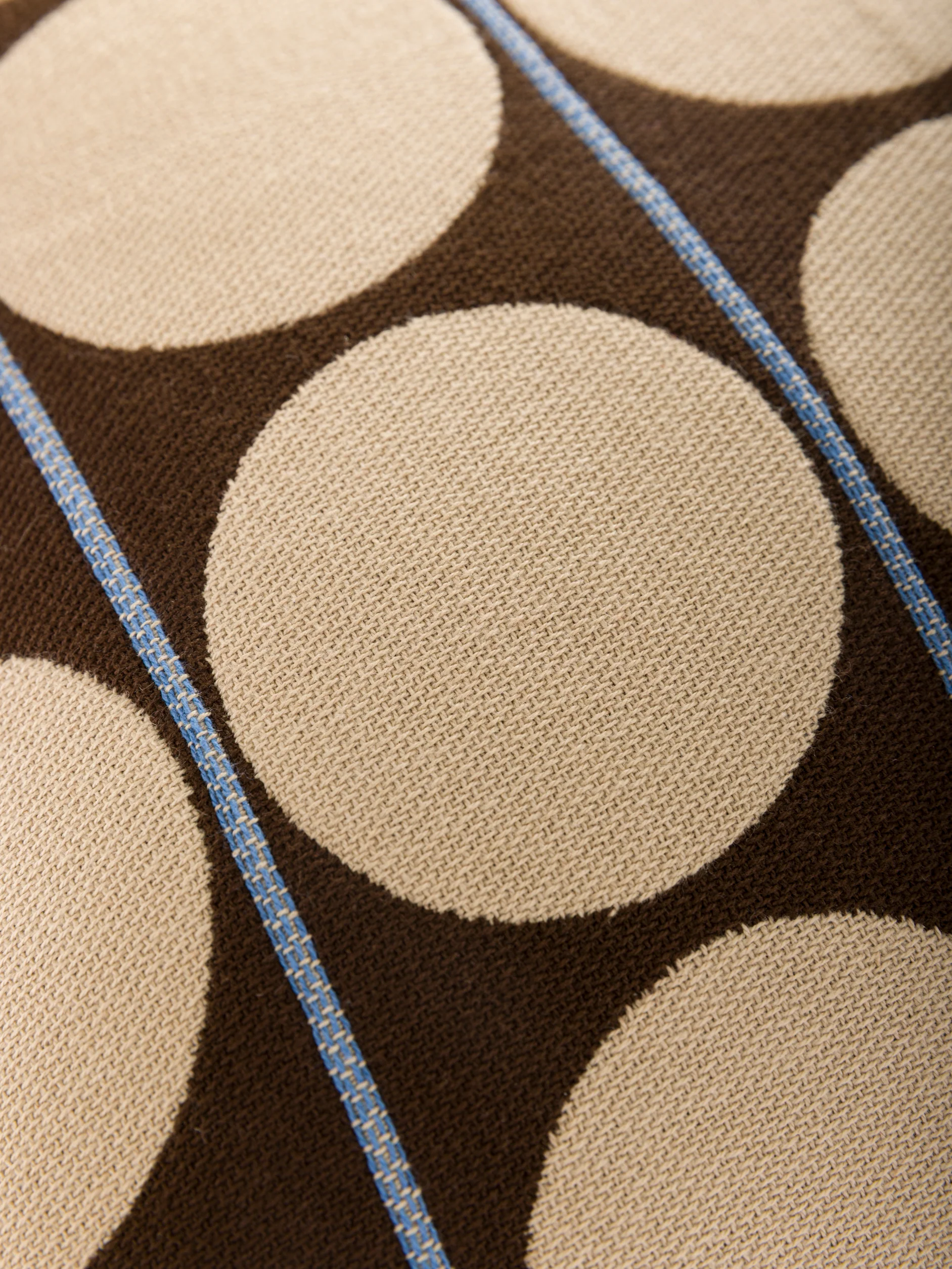 Abacus Cushion Cover - Chocolate & Wheat - Image 3