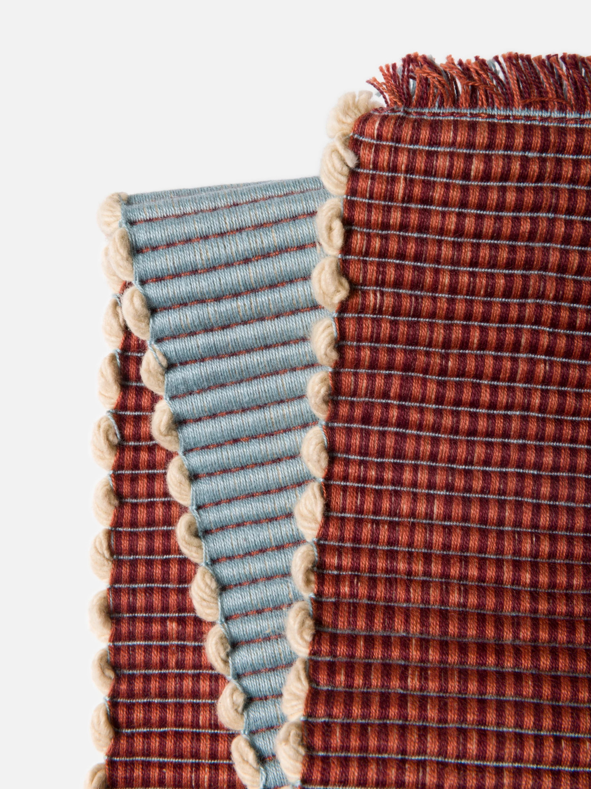 Albers Striped Placemat - Cherry & Powder Blue - Image 4