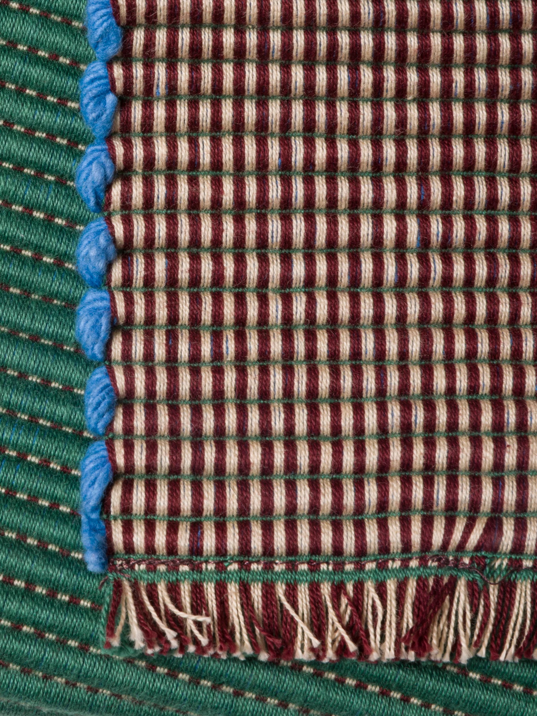 Albers Striped Placemat - Mint & Merlot - Image 4