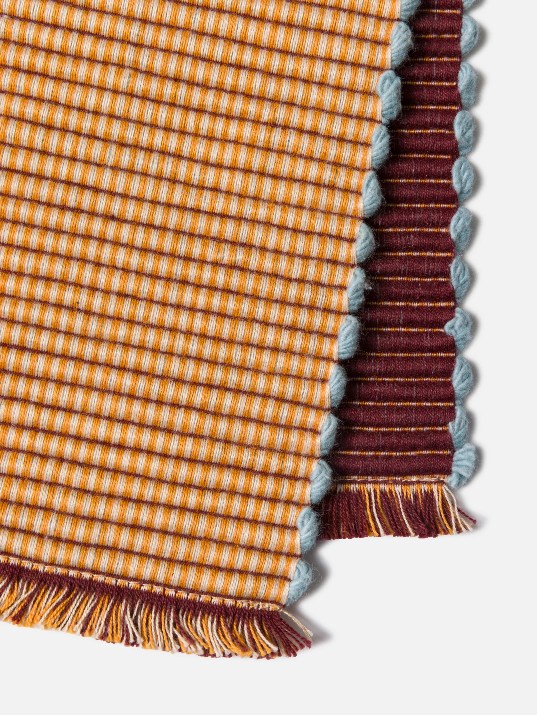 Albers Striped Placemat - Saffron & Merlot - Image 5