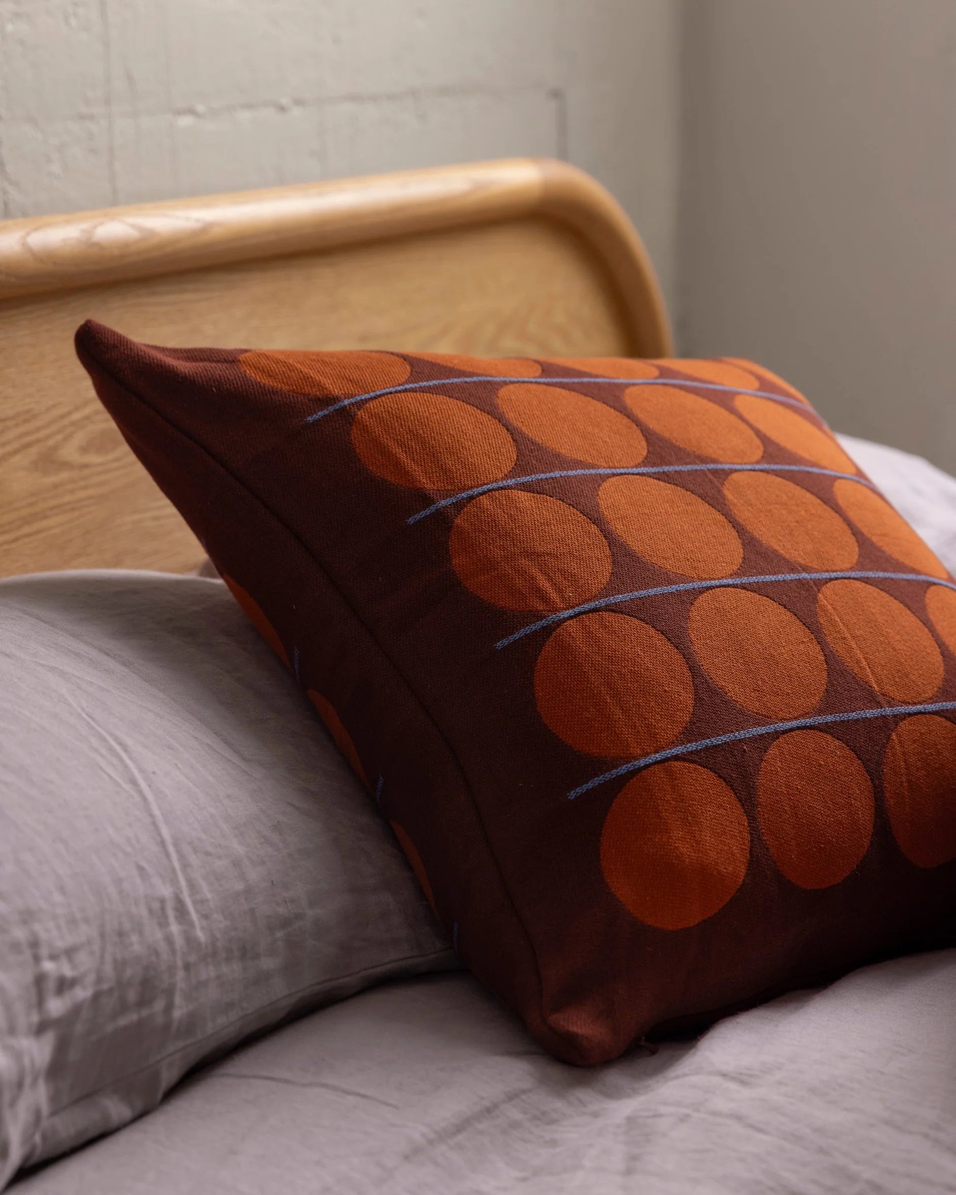 Abacus Cushion Cover - Merlot & Cherry - Image 2