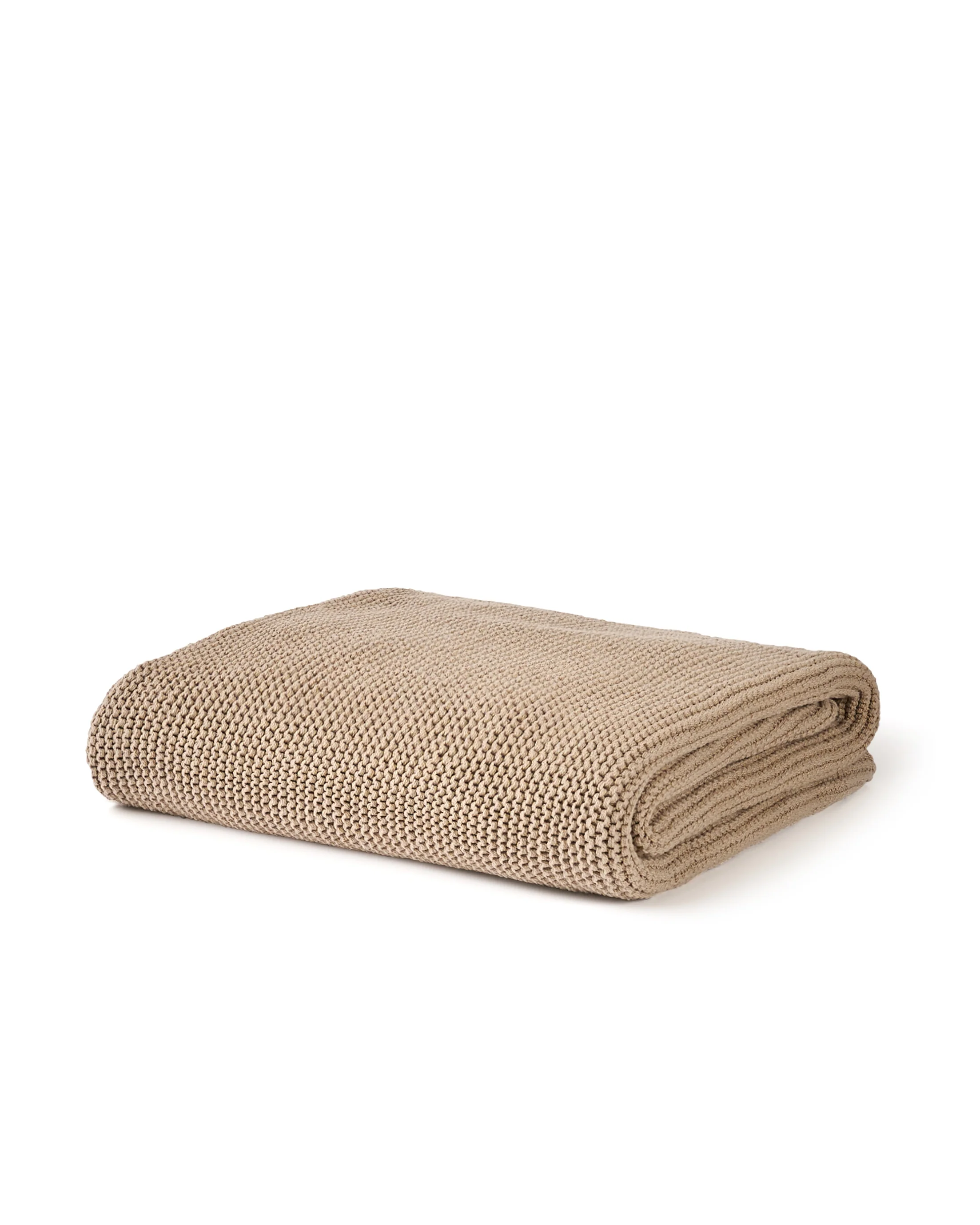 Purl Knit Throw - Beige
