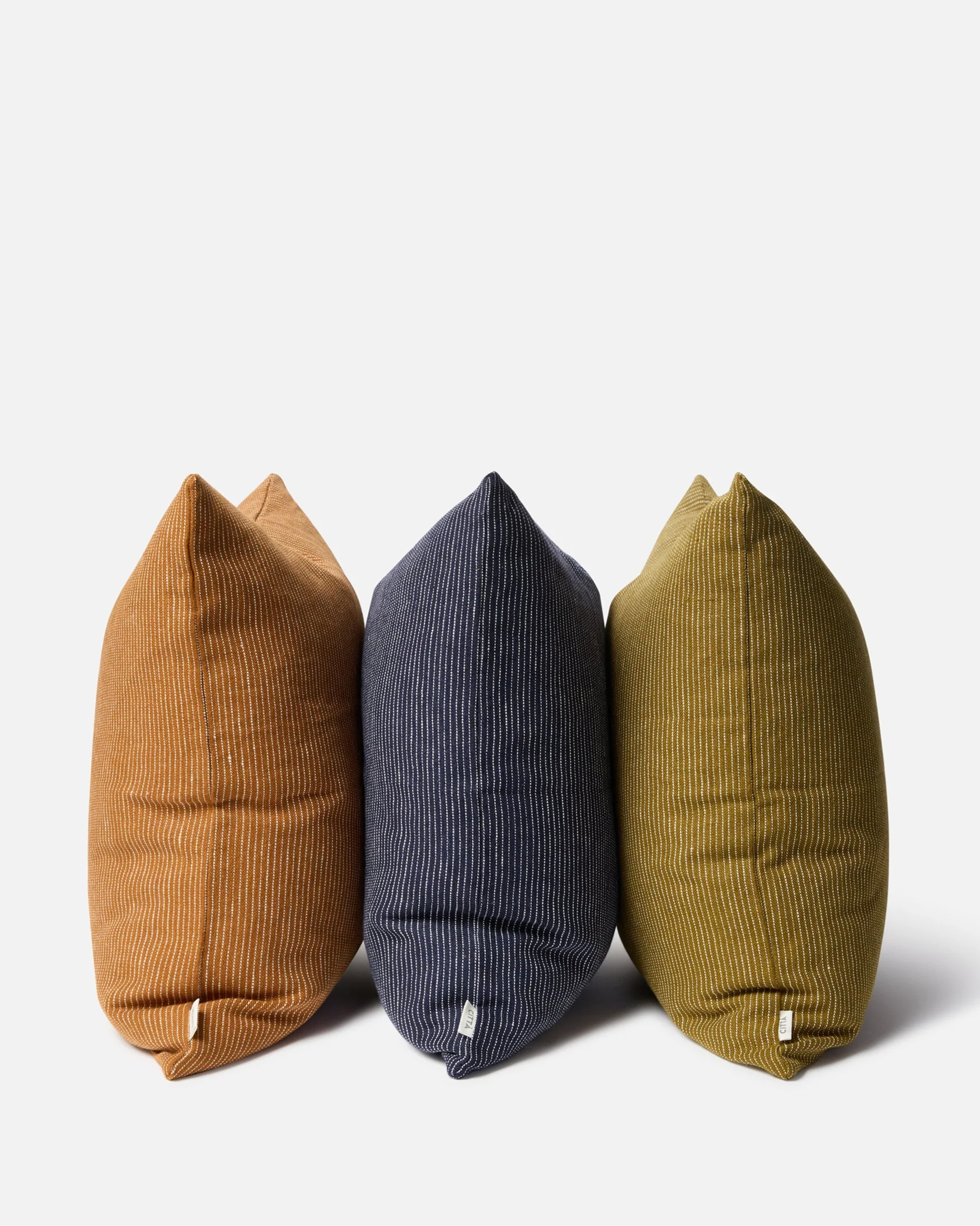 Fine Stripe Cushion Cover - Caper - Image 4