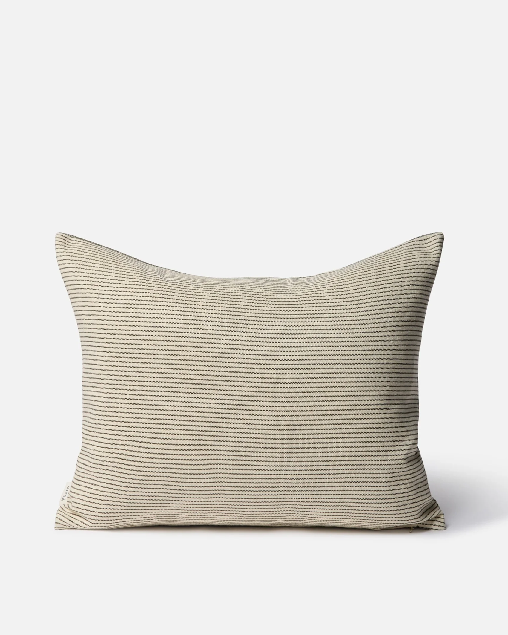 Reversible Pinstripe Cushion Cover - Ivy - Image 2