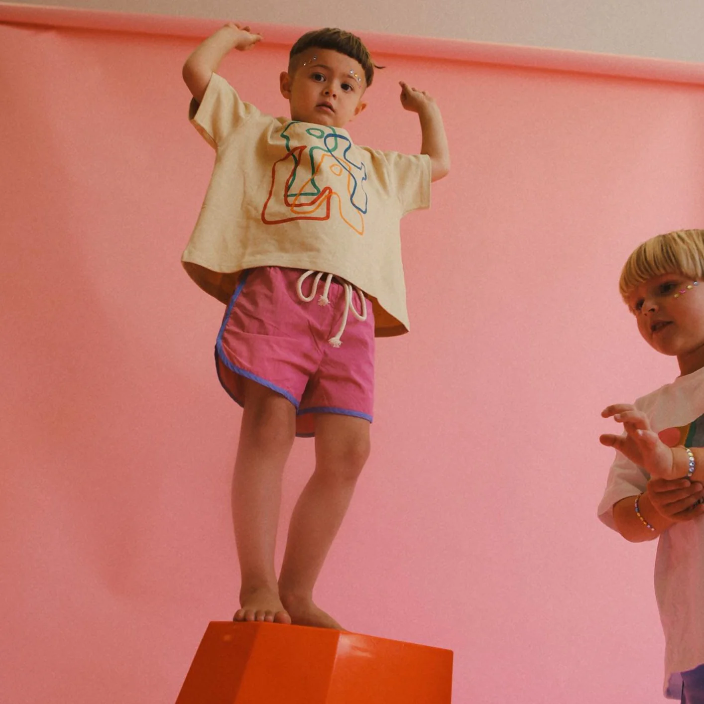 Colour Block Boardies - Dragonfruit - Image 2