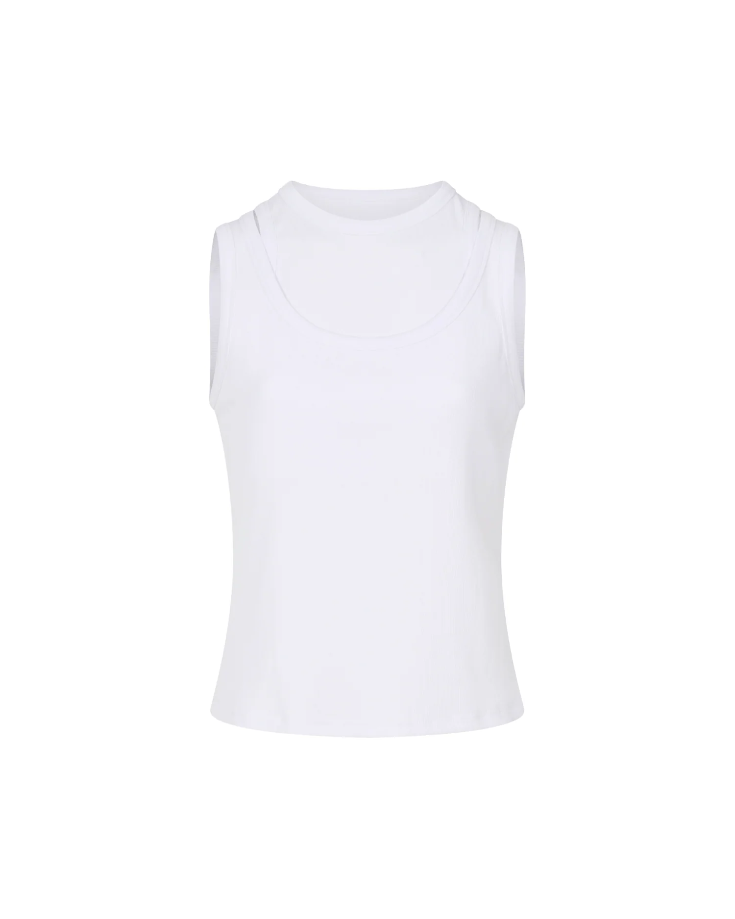 Millie Double Layer Tank - White - Image 2