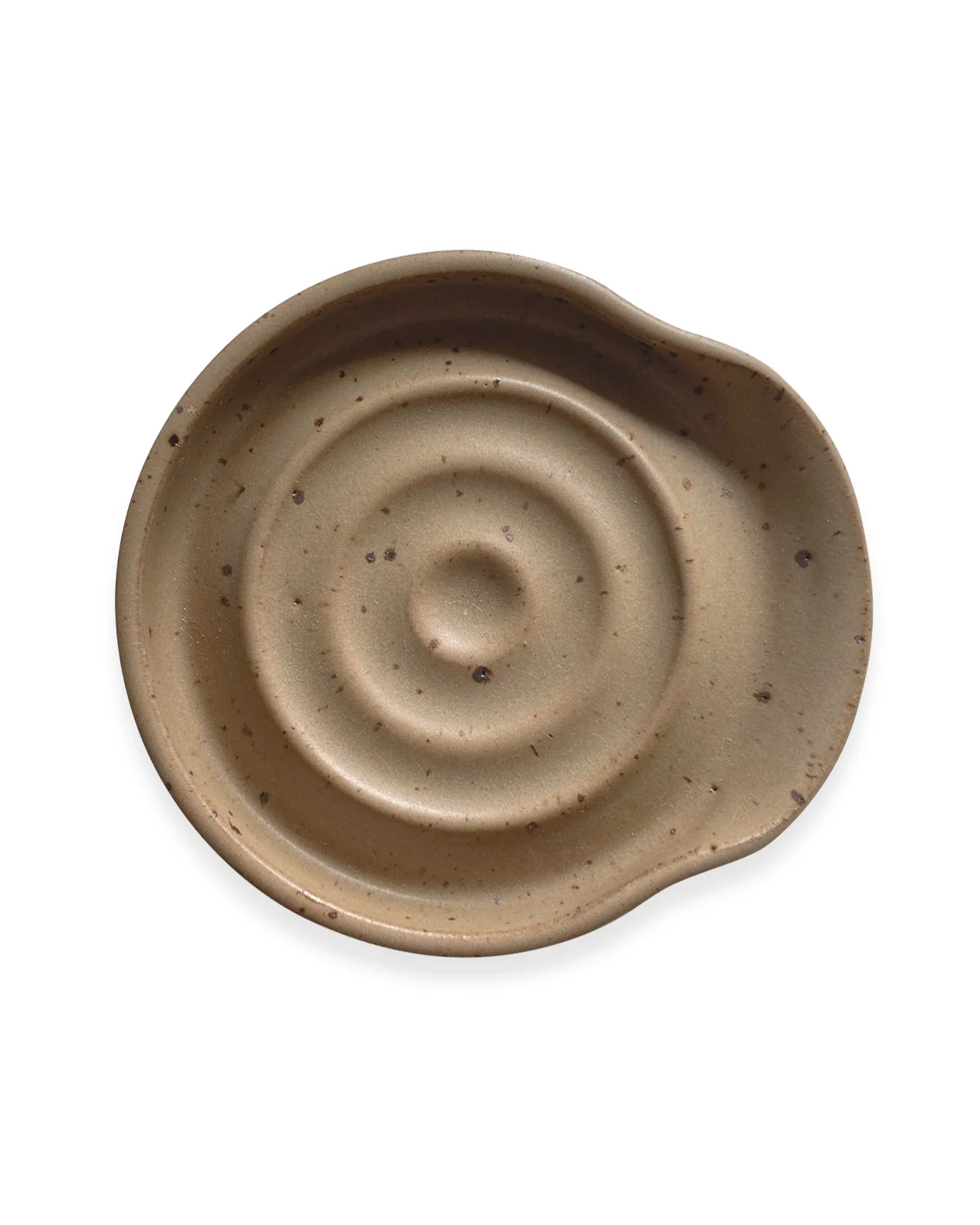 Ceramic Spoon Rest - Walnut