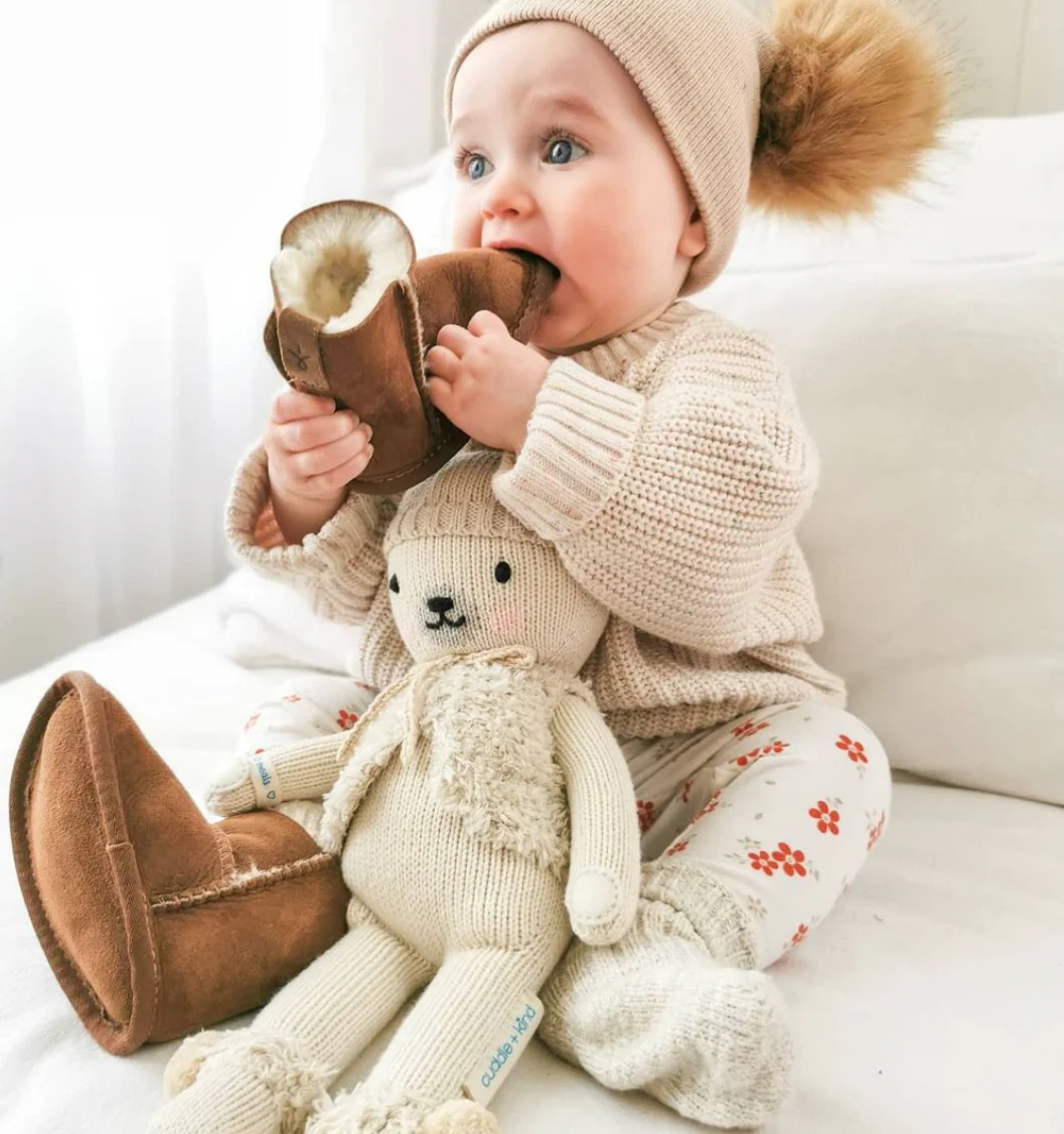 Platinum Baby Booties - Chestnut - Image 4