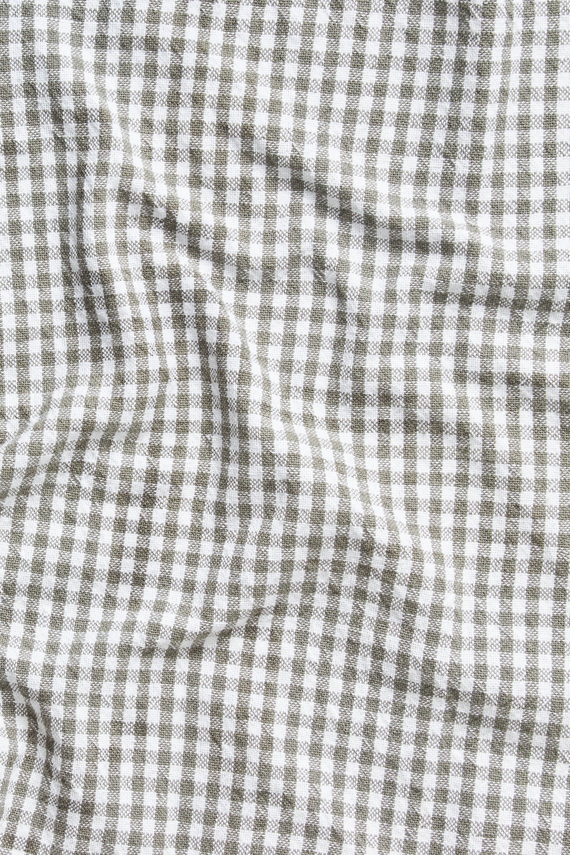 Gingham Tea Towel - Grey - Image 3