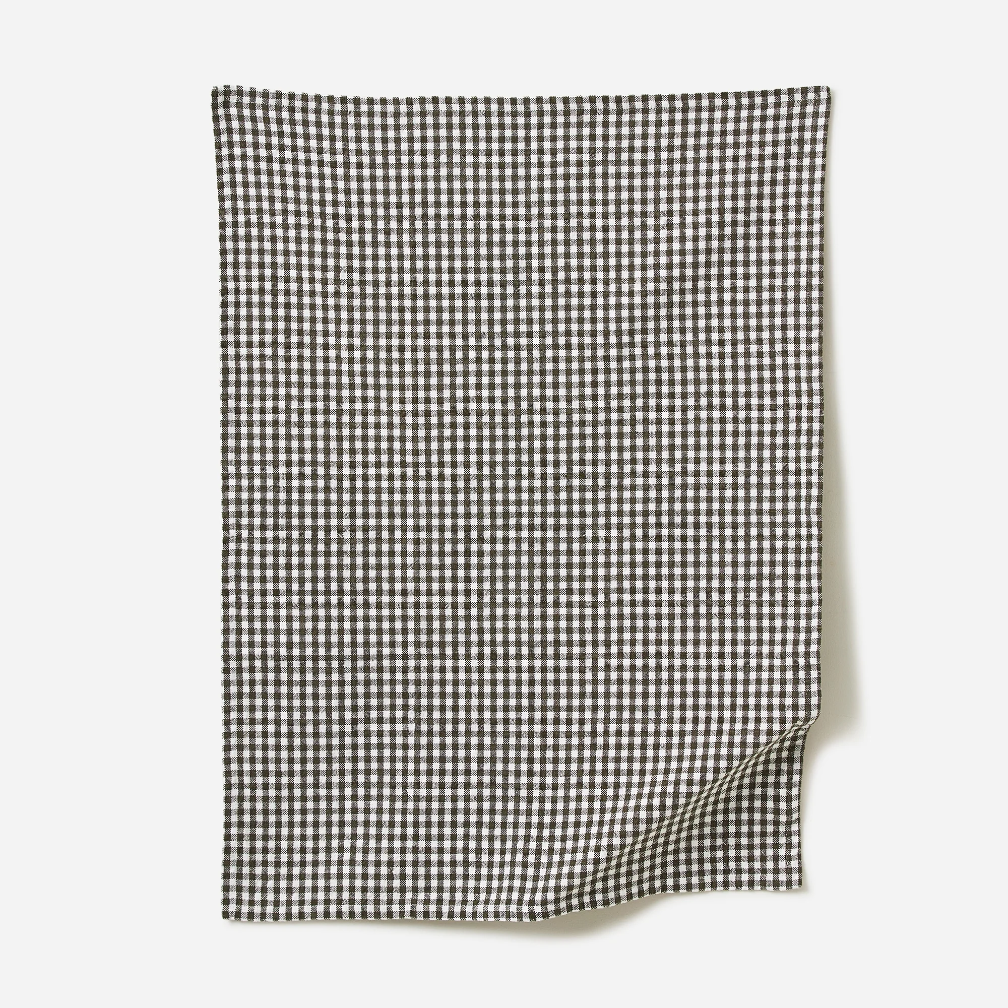 Gingham Tea Towel - Olive - Image 2