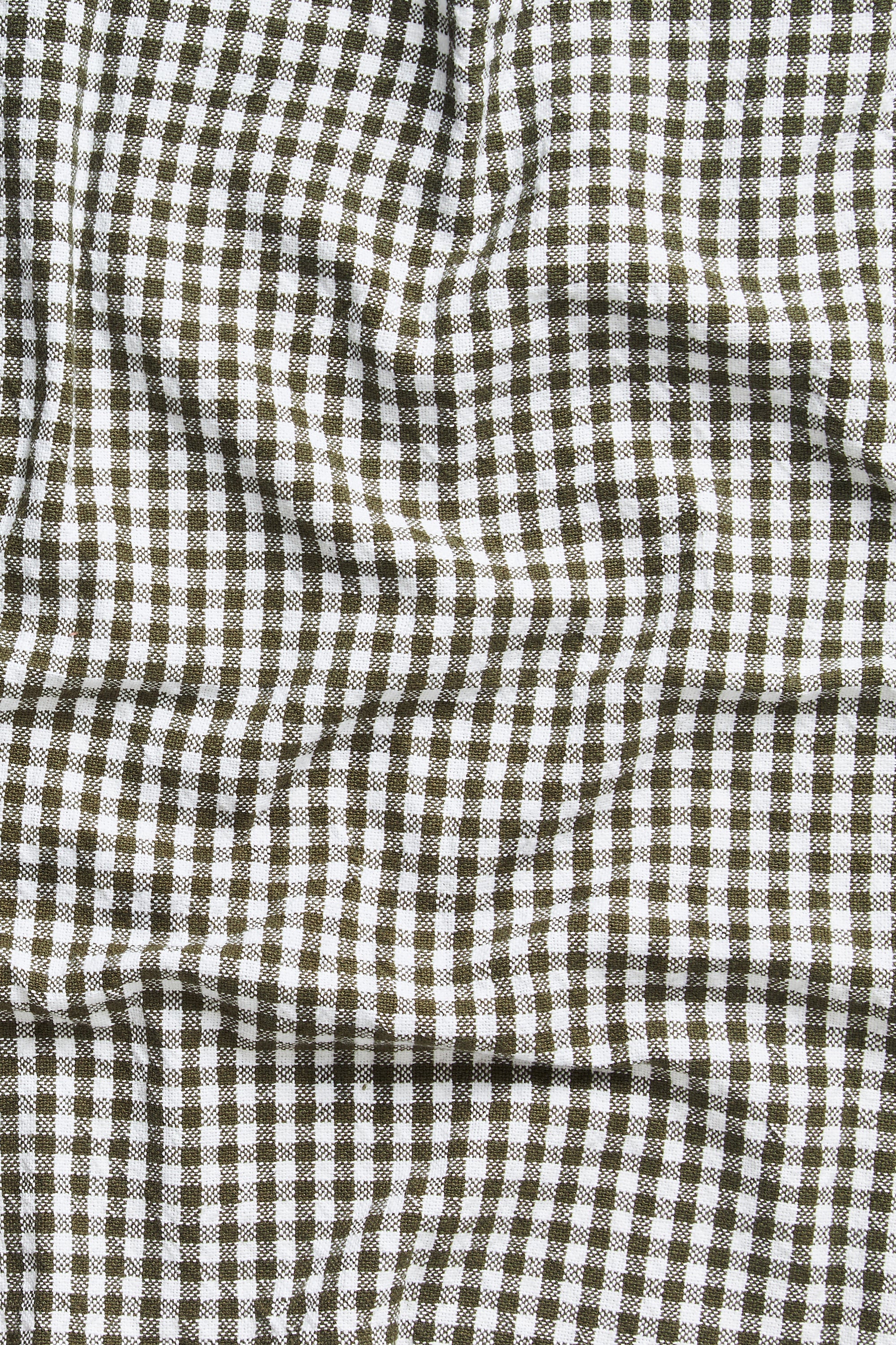 Gingham Tea Towel - Olive - Image 3