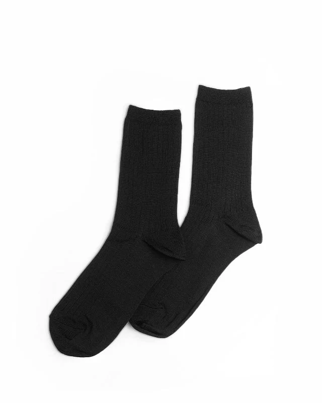 Half Crew Socks - Black