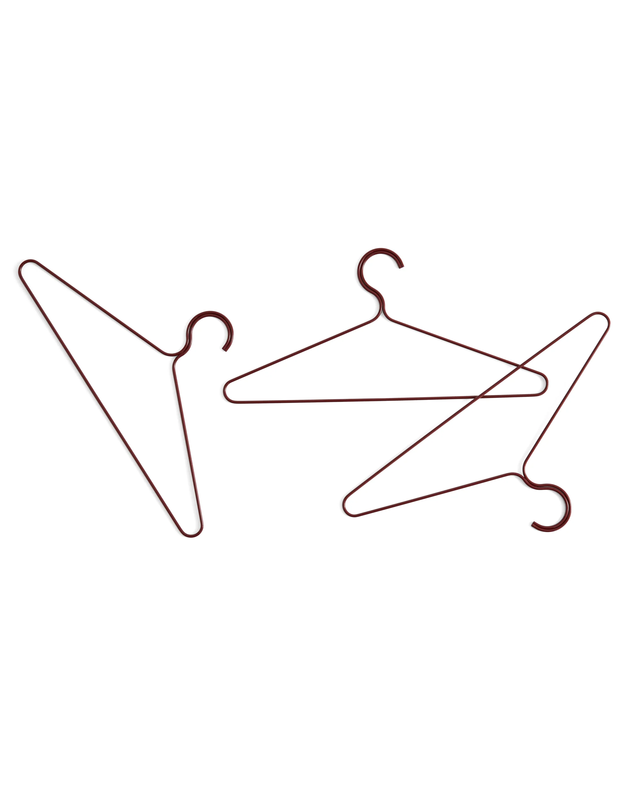 Colour Clothes Hanger Set - Maroon