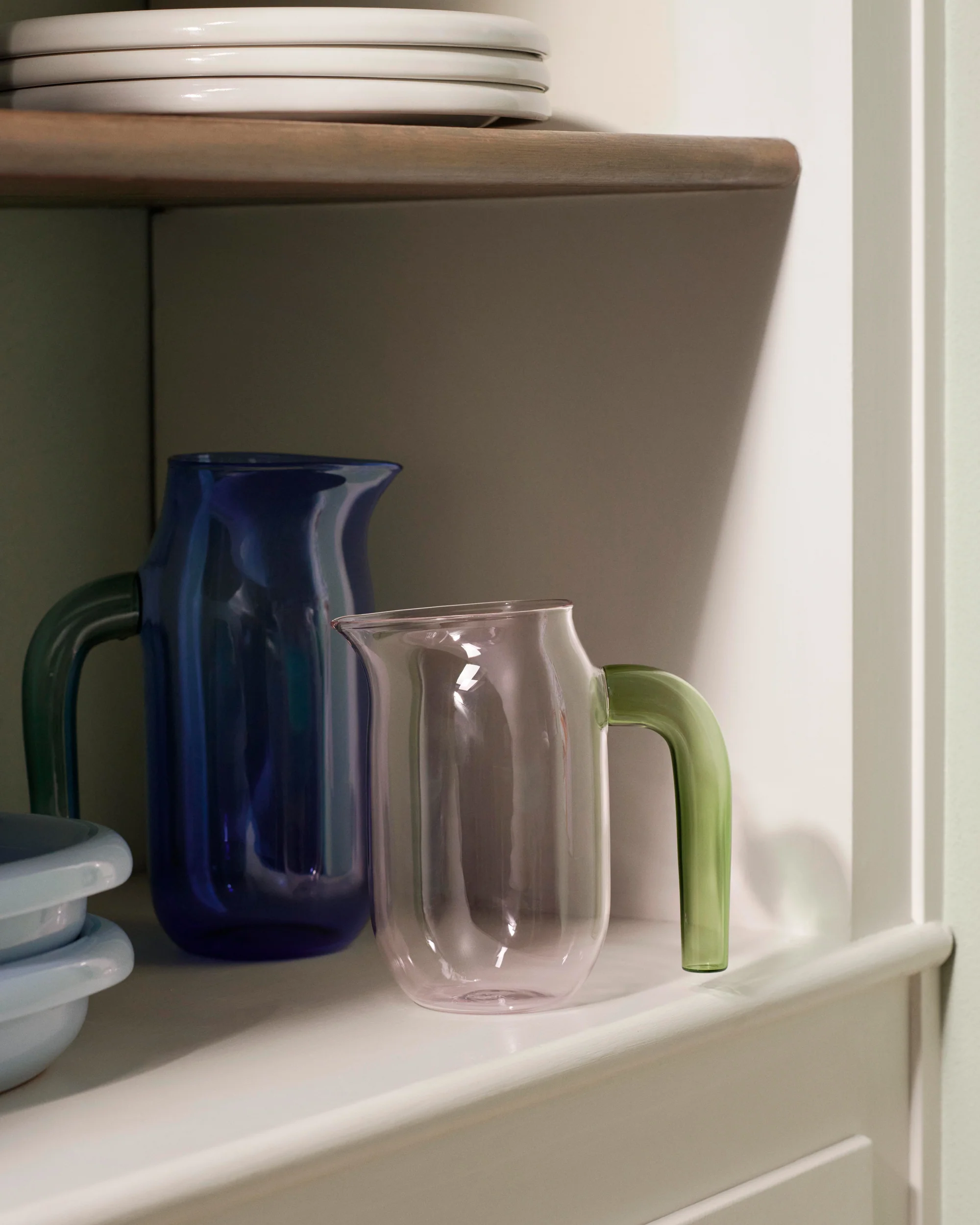 Coloured Glass Jug - Pink - Image 2