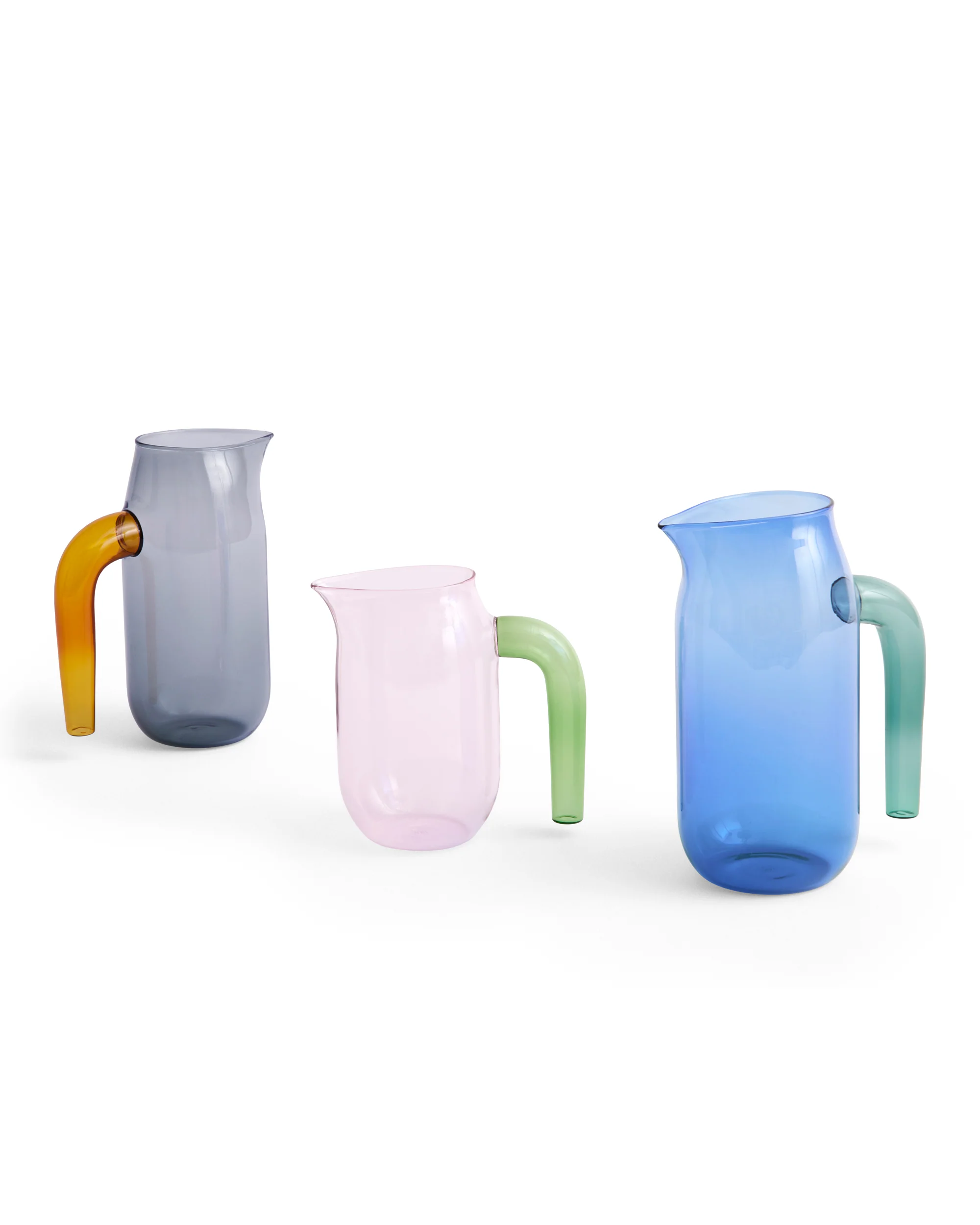 Coloured Glass Jug - Pink - Image 3