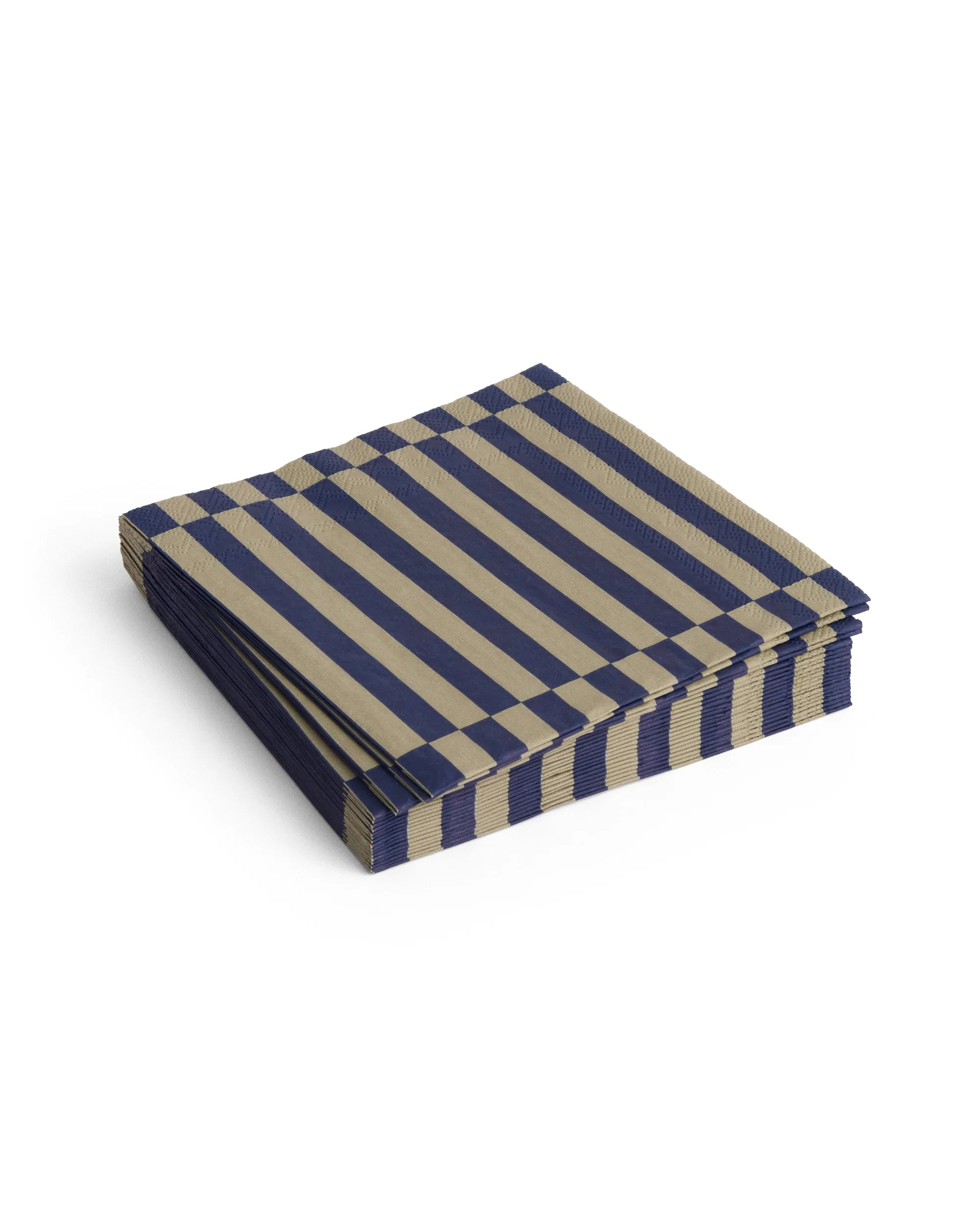 Blue & Sand Pillar Stripe Napkins