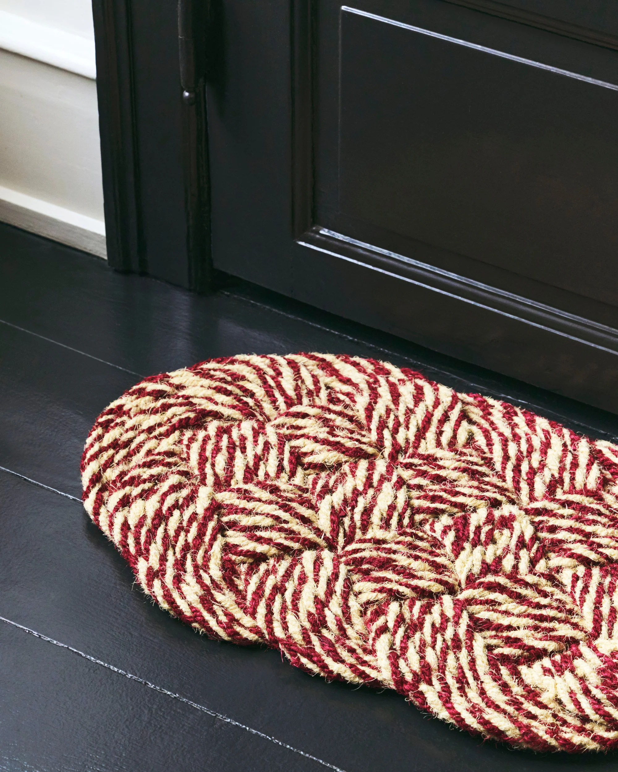Coco Swirl Door Mat - Bordeaux - Image 2