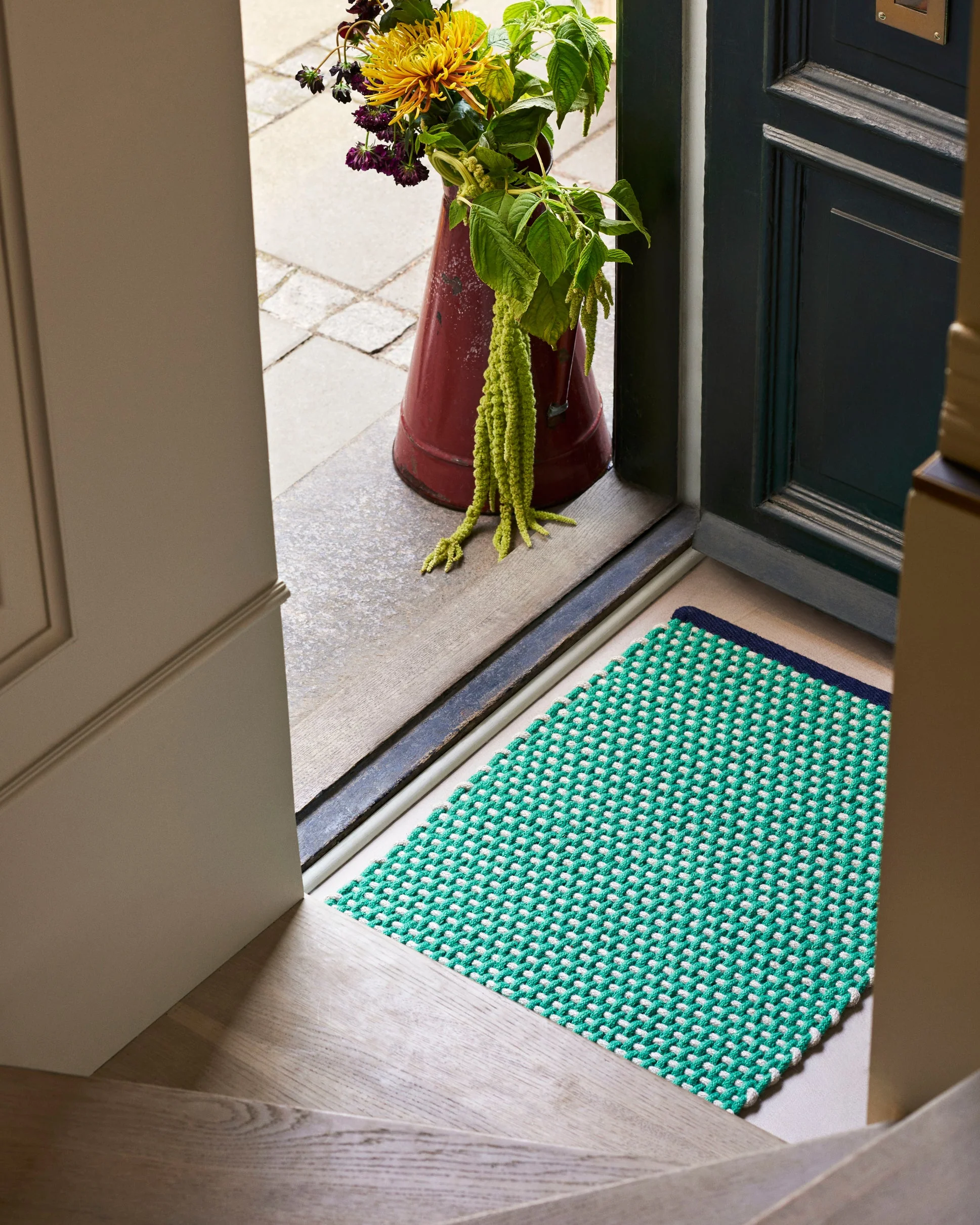 Light Green Woven Door Mat - Image 3