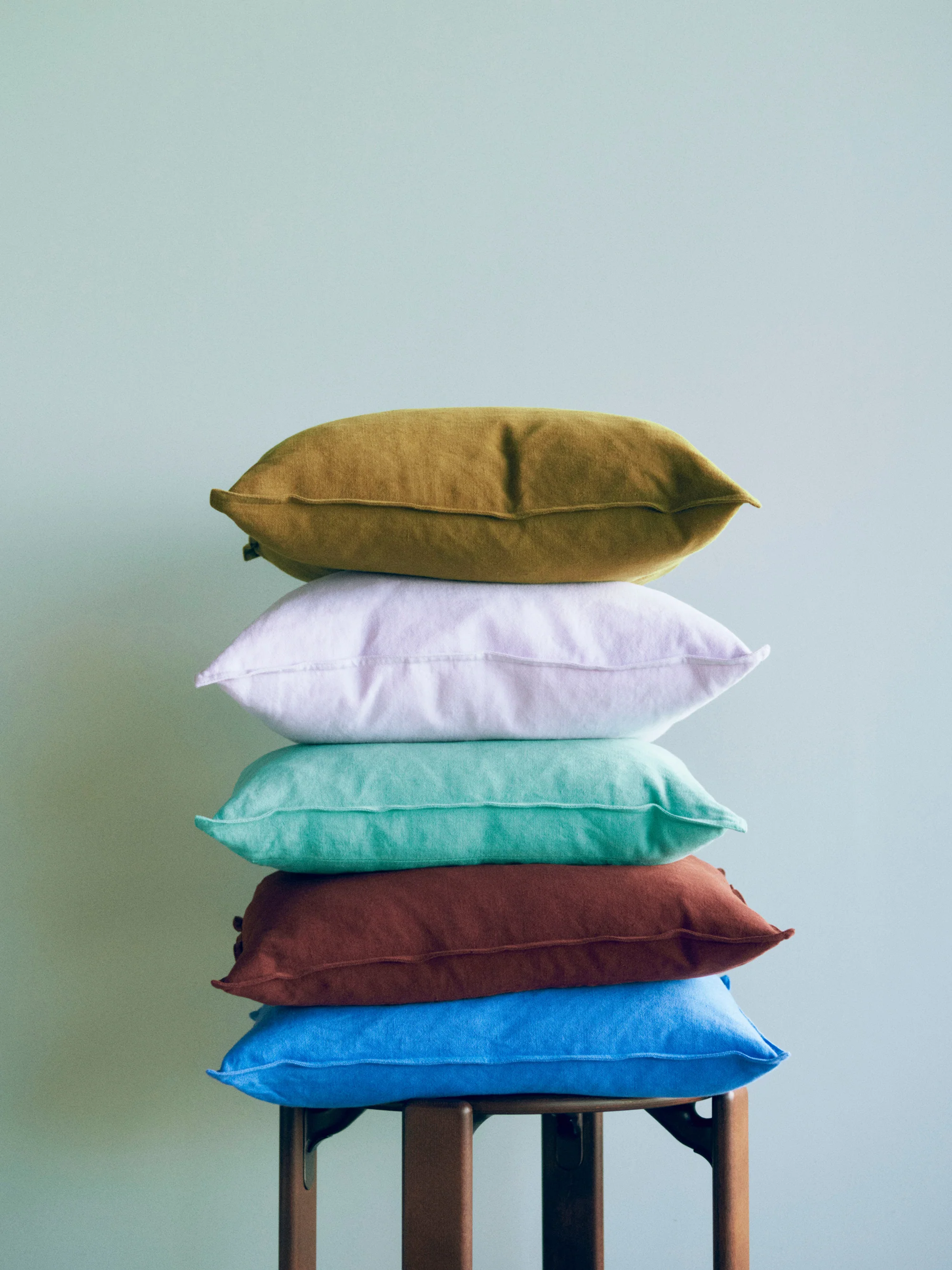 Linen Cushion - Olive - Image 4