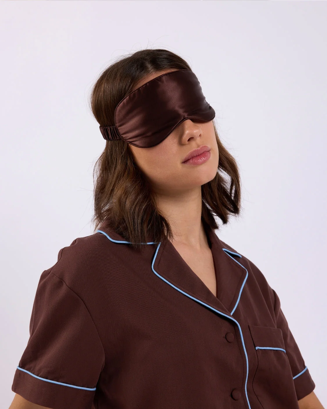 Silk Eye Mask - Cocoa - Image 4