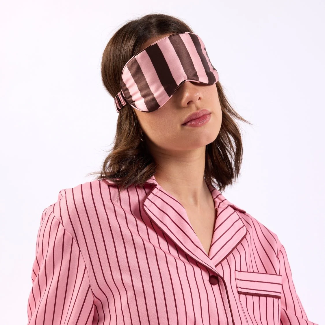 Silk Eye Mask - Rocky Road Stripes - Image 2