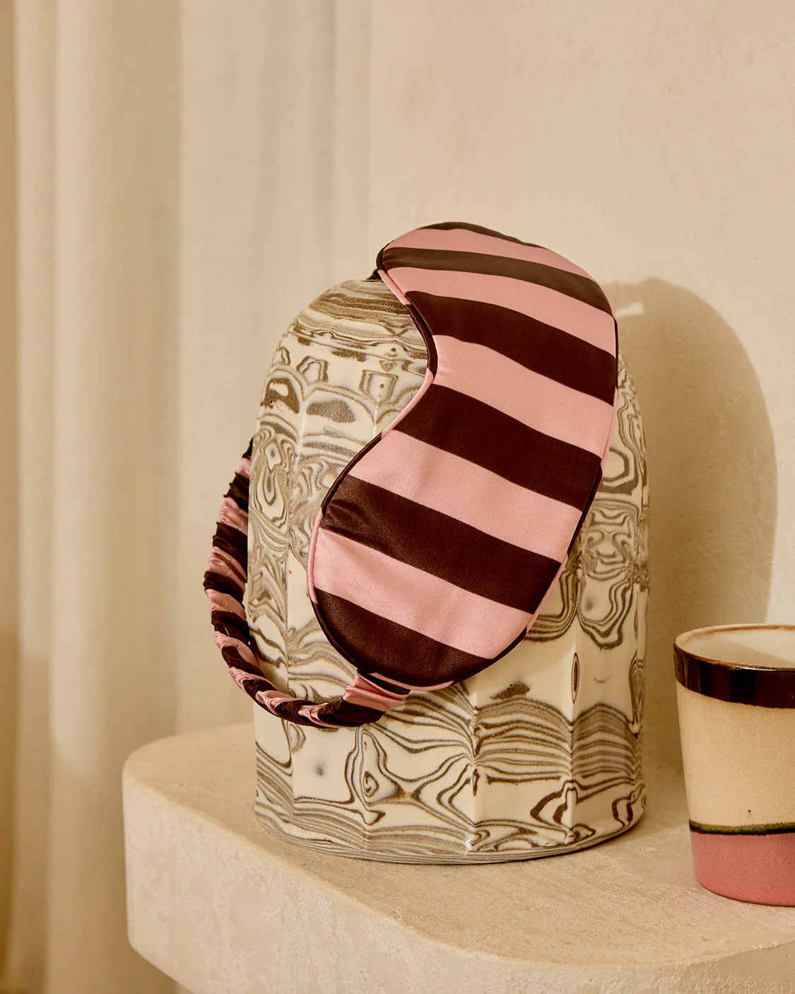 Silk Eye Mask - Rocky Road Stripes - Image 5